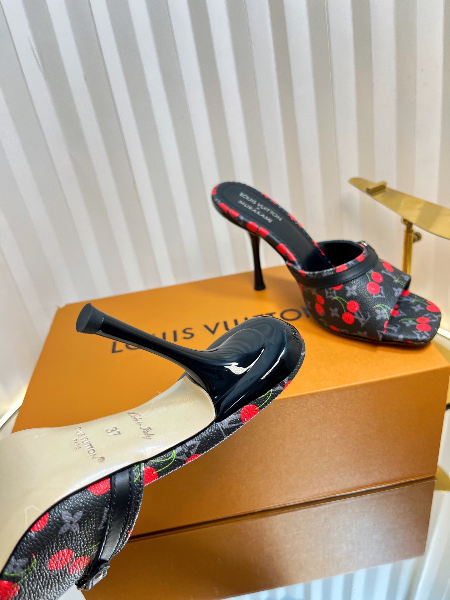 Louis Vuitton Murakami Cherry Monogram Mules Slides Heels, Women Size 35-42 9 i1751236319090 252 0 8