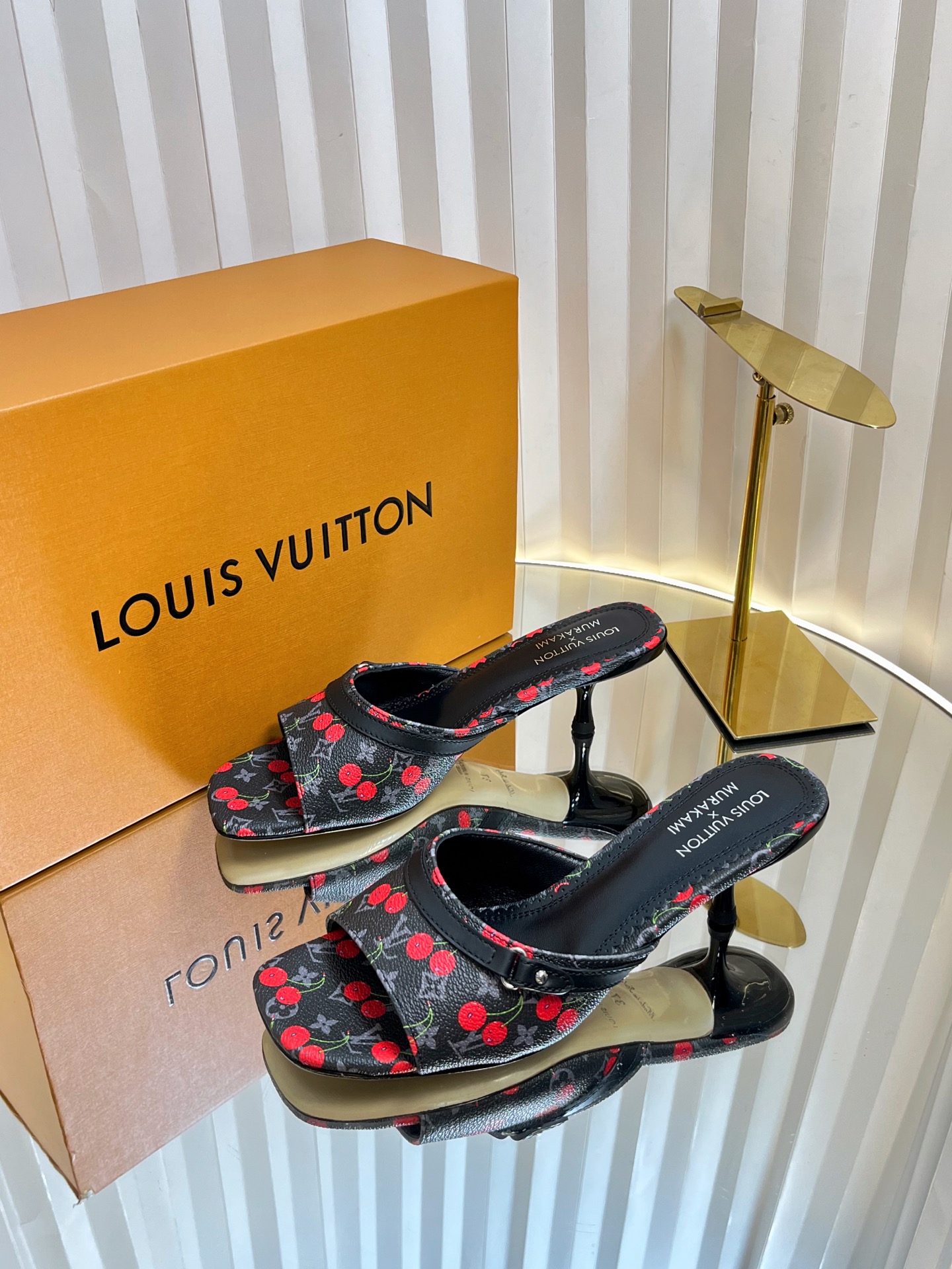Louis Vuitton Murakami Cherry Print Mules Heels | Women's Designer Shoes 3 i1751236440656 1760 0 1