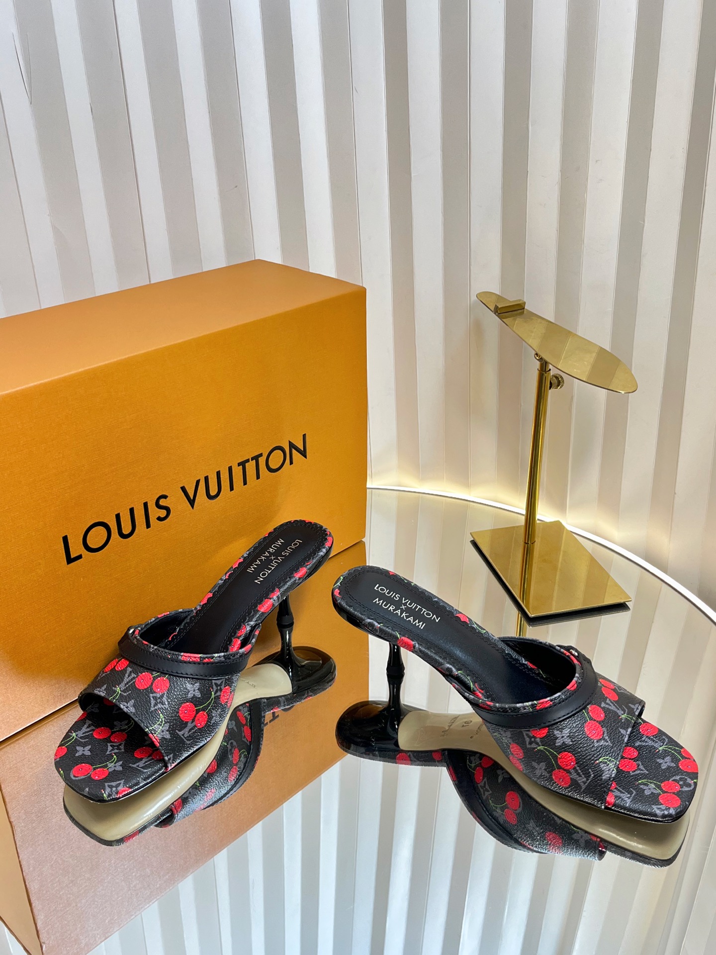 Louis Vuitton Murakami Cherry Print Mules Heels | Women's Designer Shoes 4 i1751236440804 4558 0 2