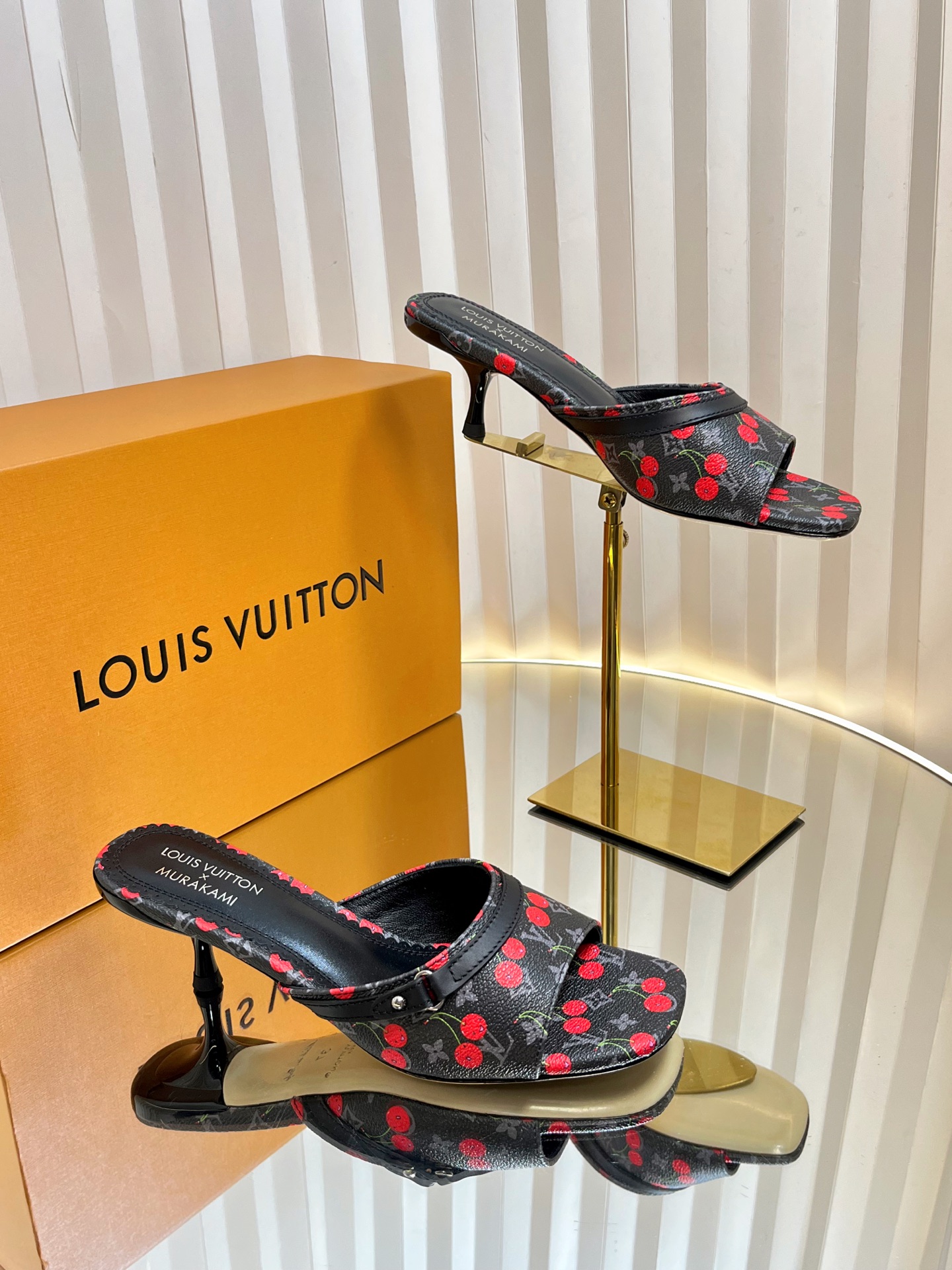 Louis Vuitton Murakami Cherry Print Mules Heels | Women's Designer Shoes 6 i1751236440839 2128 0 4