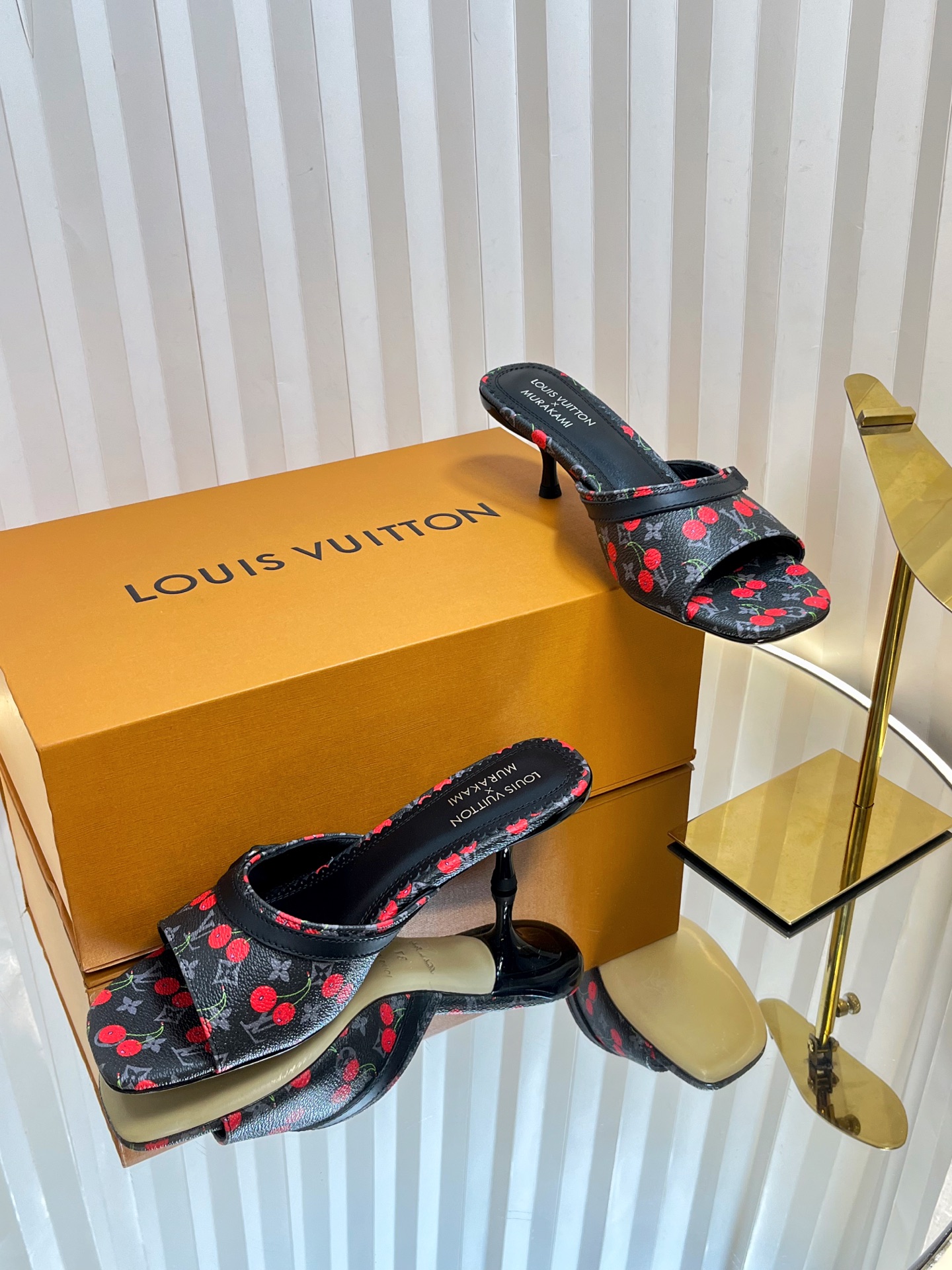 Louis Vuitton Murakami Cherry Print Mules Heels | Women's Designer Shoes 7 i1751236442013 3659 0 5