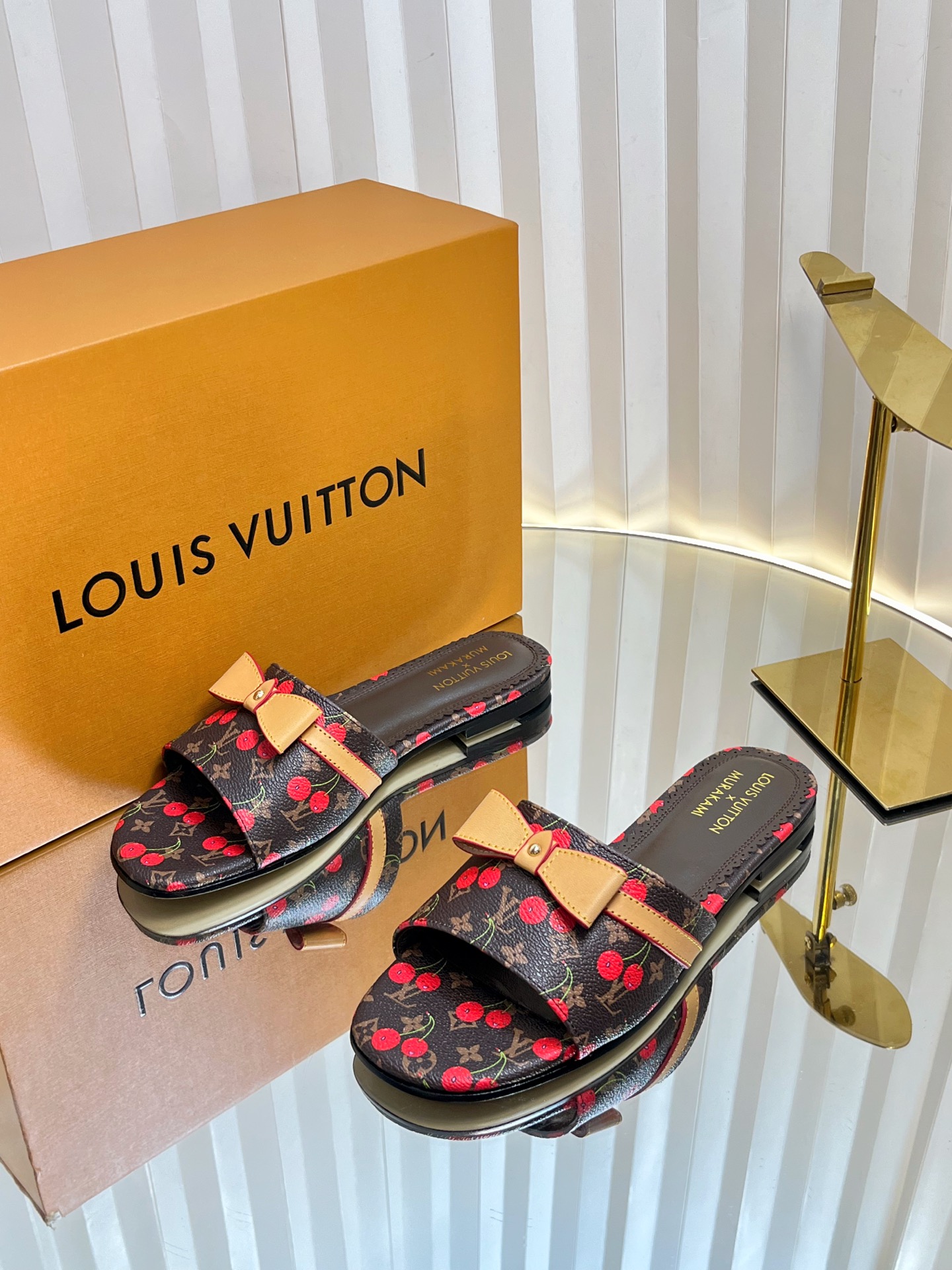 Louis Vuitton Women's Monogram Cherry Mules Slides Sandals Size 35-42 3 i1751236505852 6490 0 1