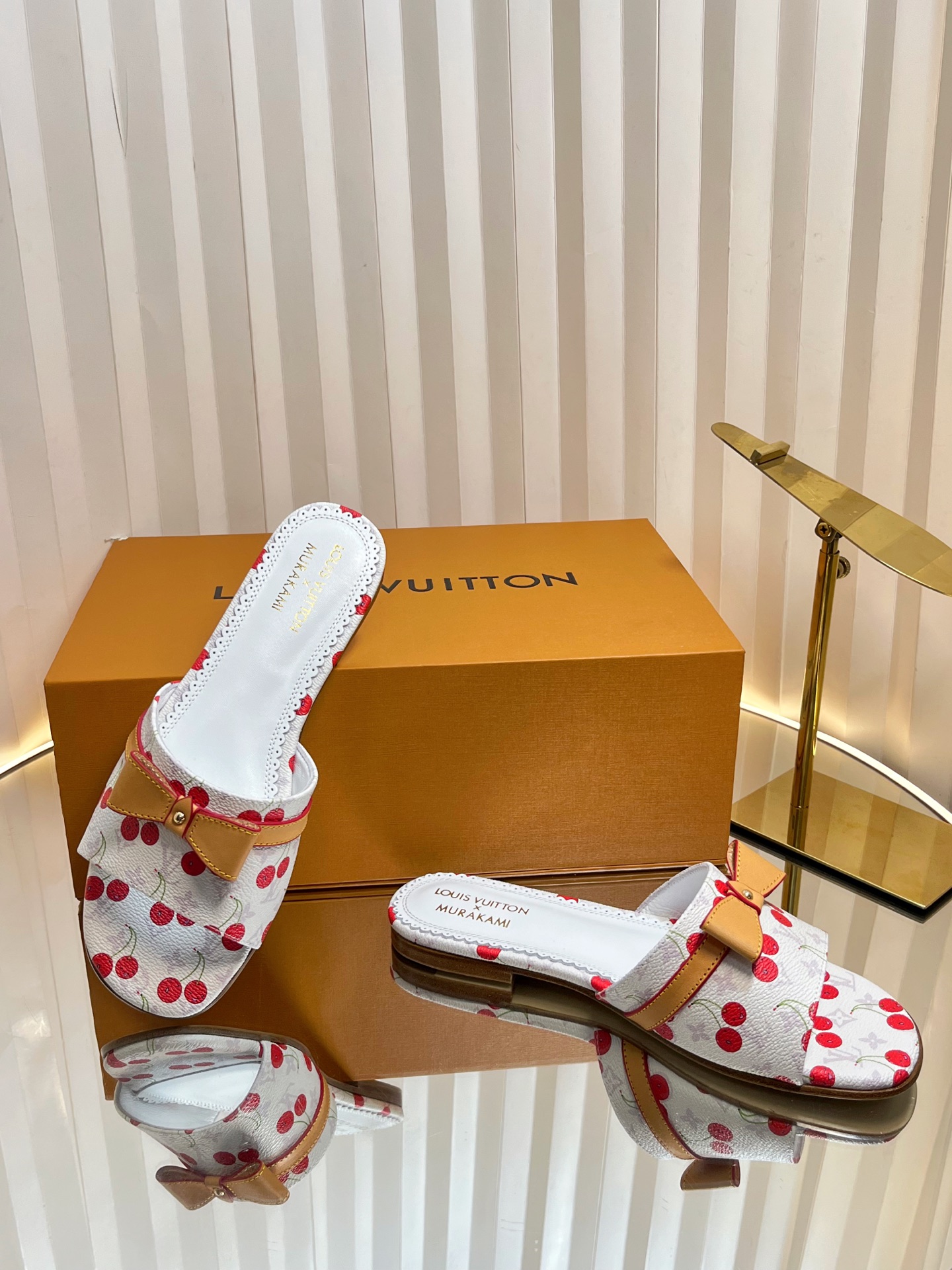 Louis Vuitton Murakami Cherry Print Bow Mules Slides Women Shoes 7 i1751236570250 4489 0 5
