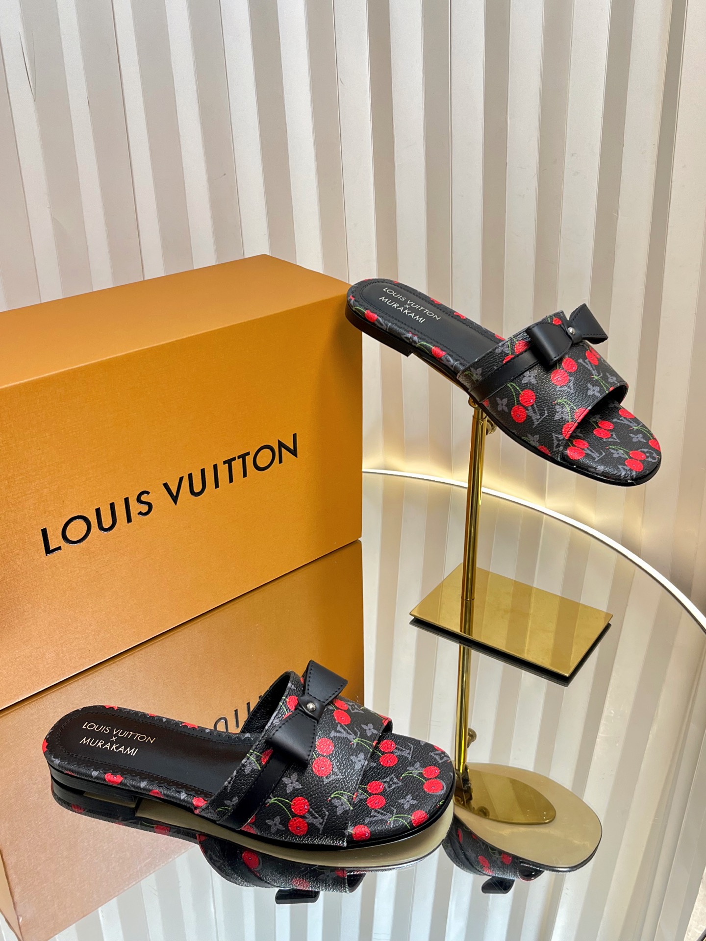 Louis Vuitton Murakami Cherry Print Women's Mules Slides, Size 35-42 6 i1751236600844 2772 0 4