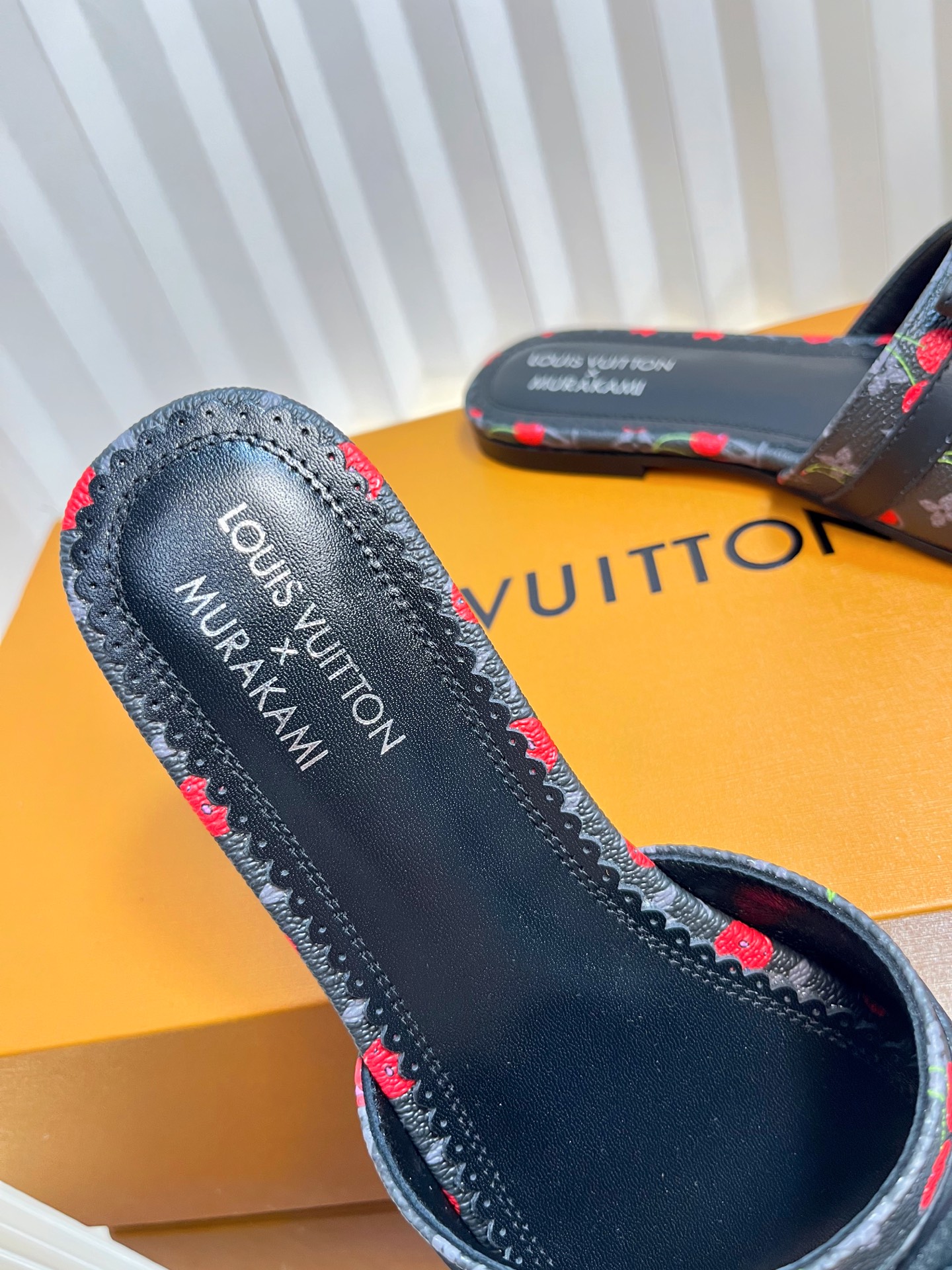 Louis Vuitton Murakami Cherry Print Women's Mules Slides, Size 35-42 9 i1751236600952 5453 0 7