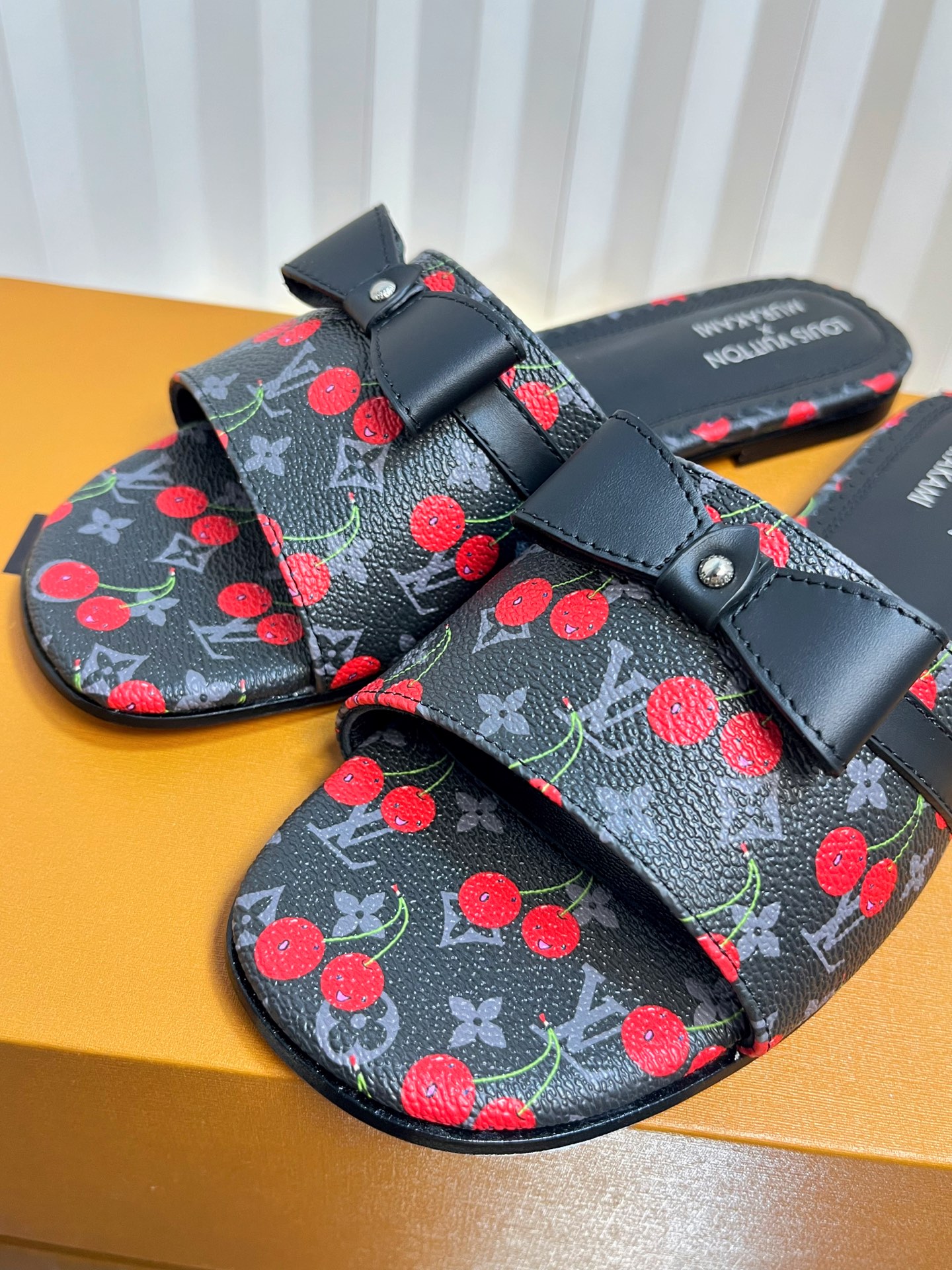 Louis Vuitton Murakami Cherry Print Women's Mules Slides, Size 35-42 8 i1751236602590 9745 0 6