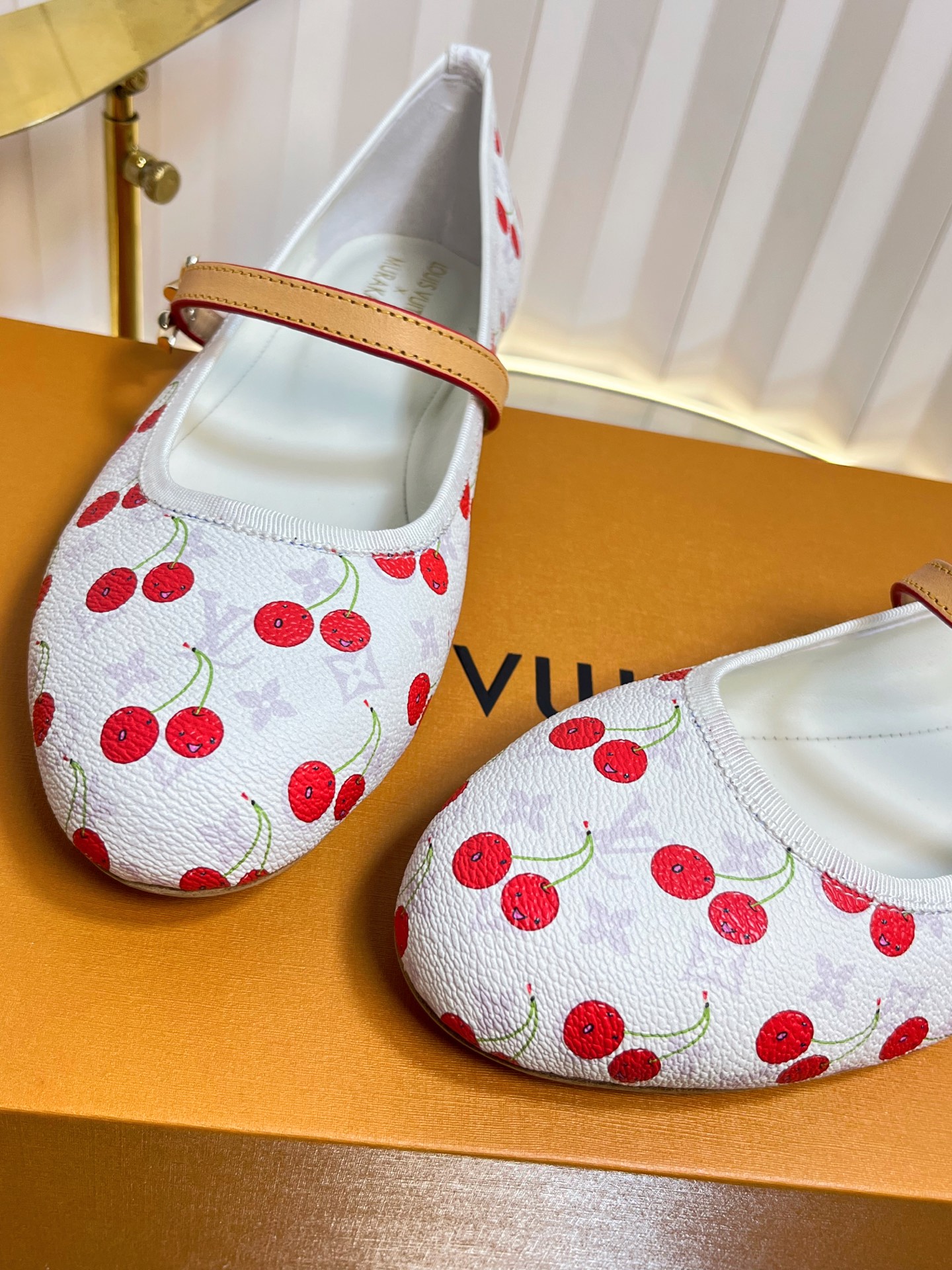 Louis Vuitton Women's Ballerina Flats with Cherry Print, Size 35-42 7 i1751236755419 95 0 5