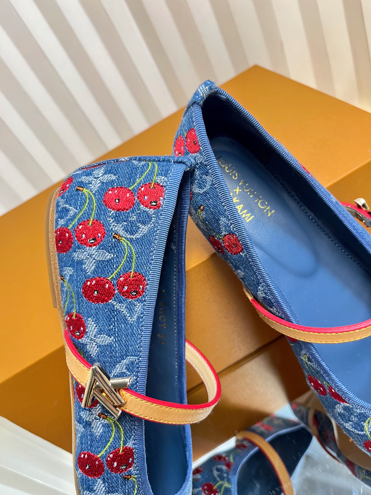 Louis Vuitton Women's Blue Cherry Blossom Ballerina Shoes - Size 35-42 9 i1751236829127 6192 0 7