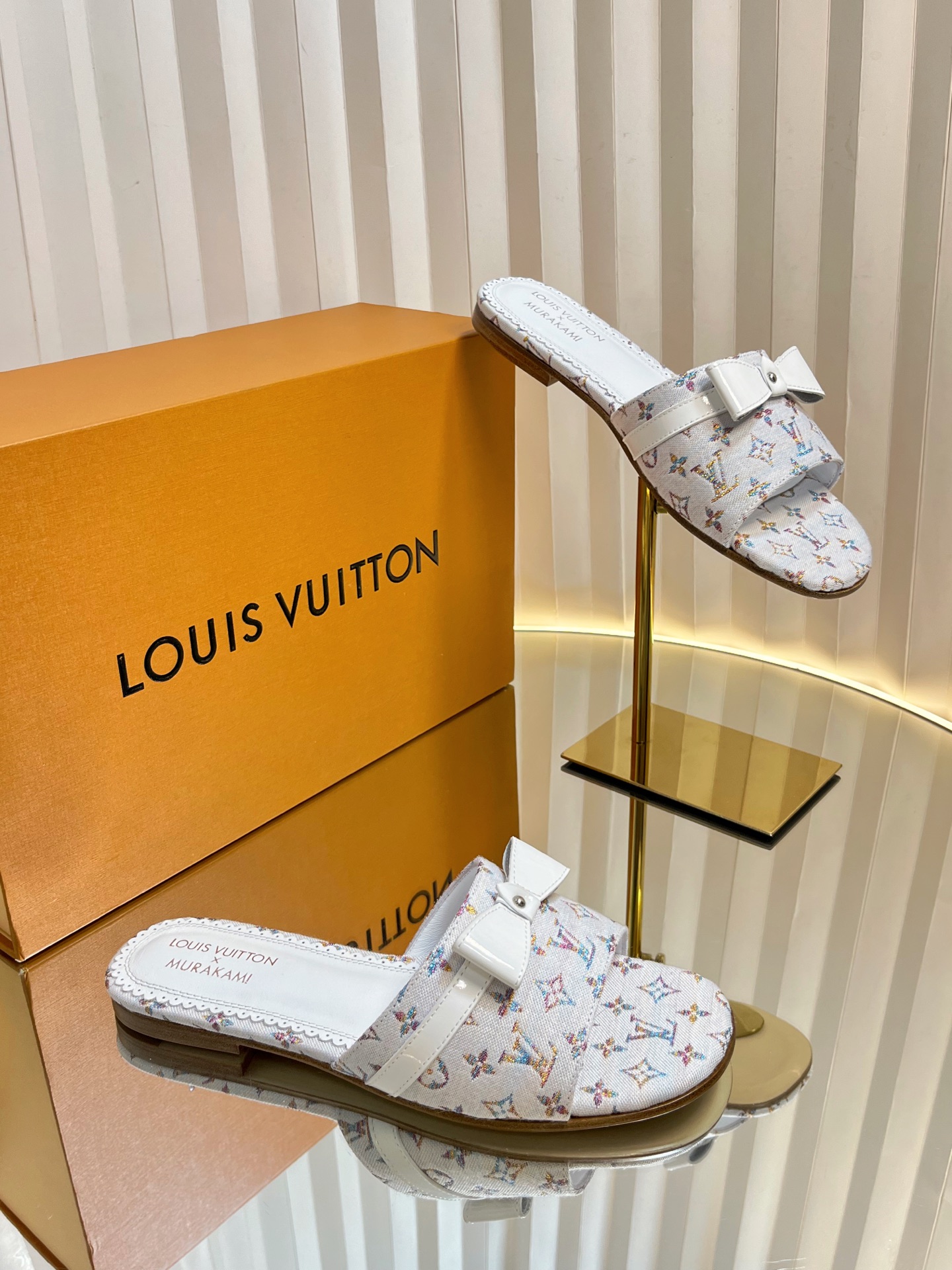 LV Donkey Ballet Shoes: Colorful, Sexy, Cozy, Original Sheep Skin, Italian Leather, Various Sizes. - 图片 5