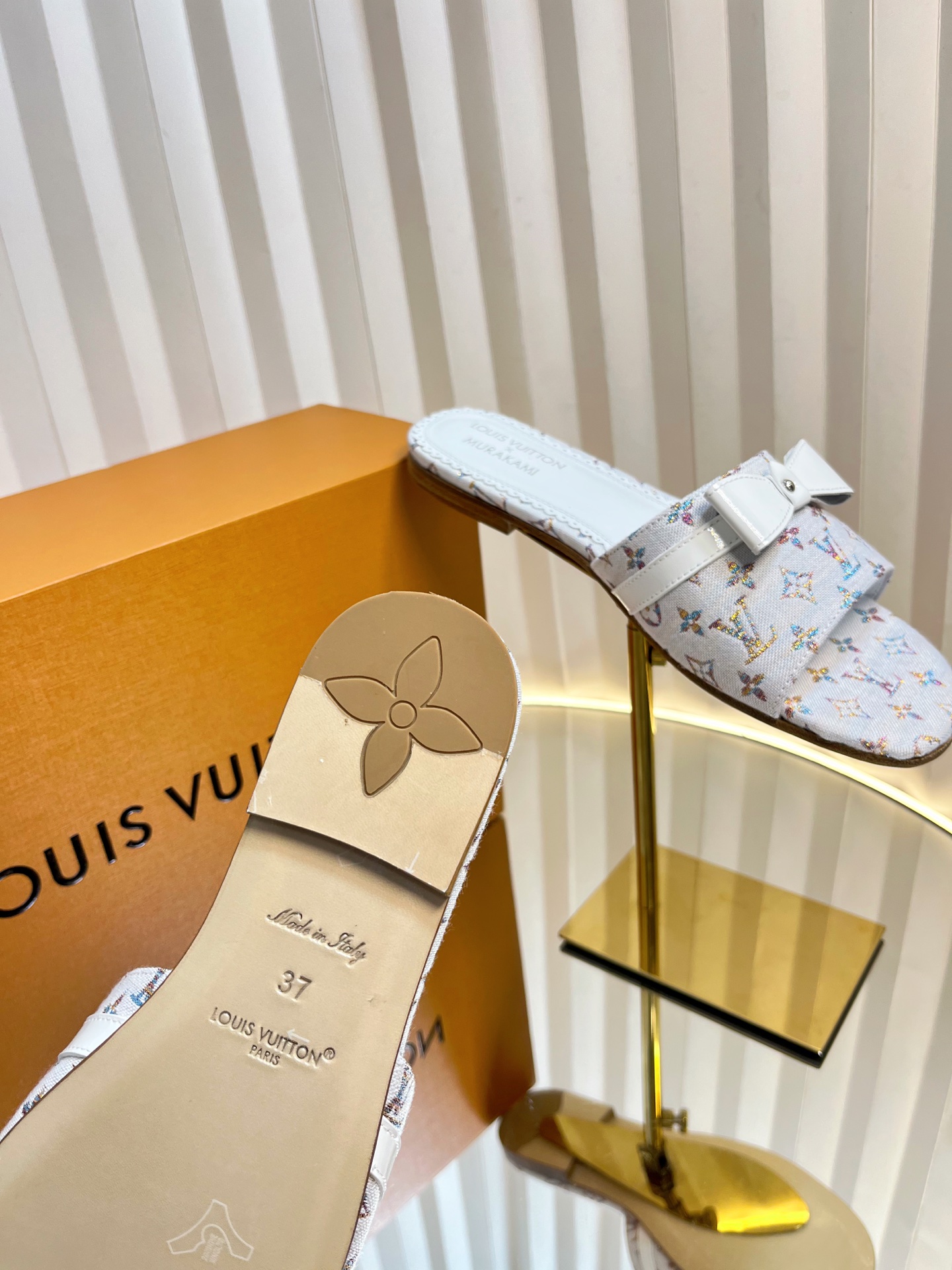 LV Donkey Ballet Shoes: Colorful, Sexy, Cozy, Original Sheep Skin, Italian Leather, Various Sizes. - 图片 9