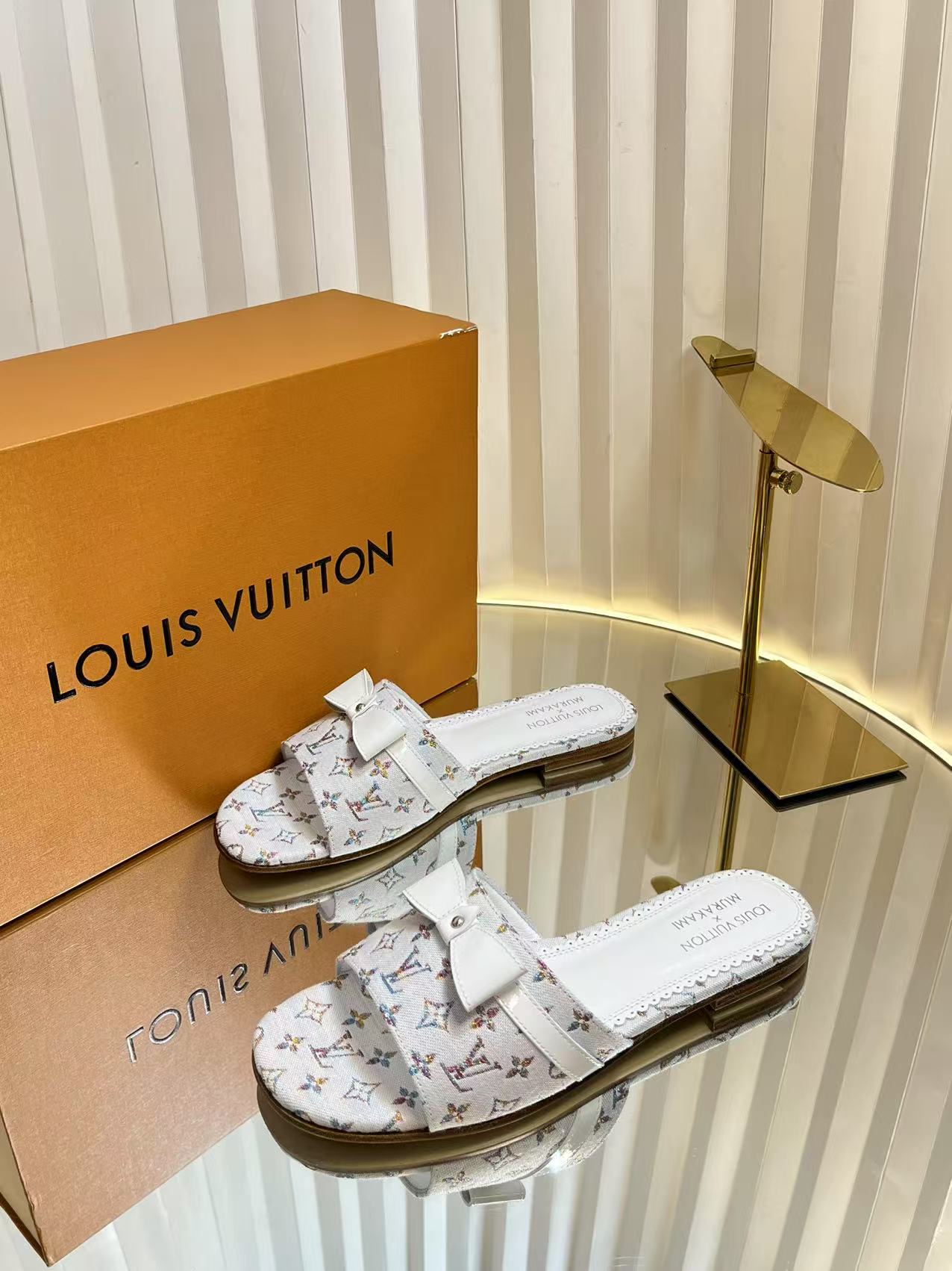 LV Donkey Ballet Shoes: Colorful, Sexy, Cozy, Original Sheep Skin, Italian Leather, Various Sizes. - 图片 2