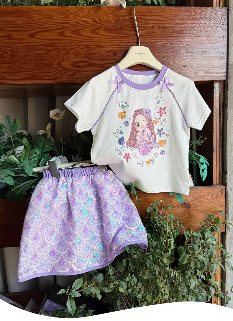 Precio de promoción 89.9@ un conjunto, tallas 100-160 ¡Mamás, miren! Llegó el conjunto de princesa más popular para niñ…
