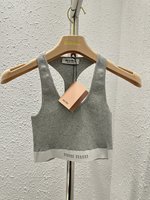 Replica Designer
 MiuMiu Perfect
 Clothing Tank Tops&Camis Knitting Spring Collection