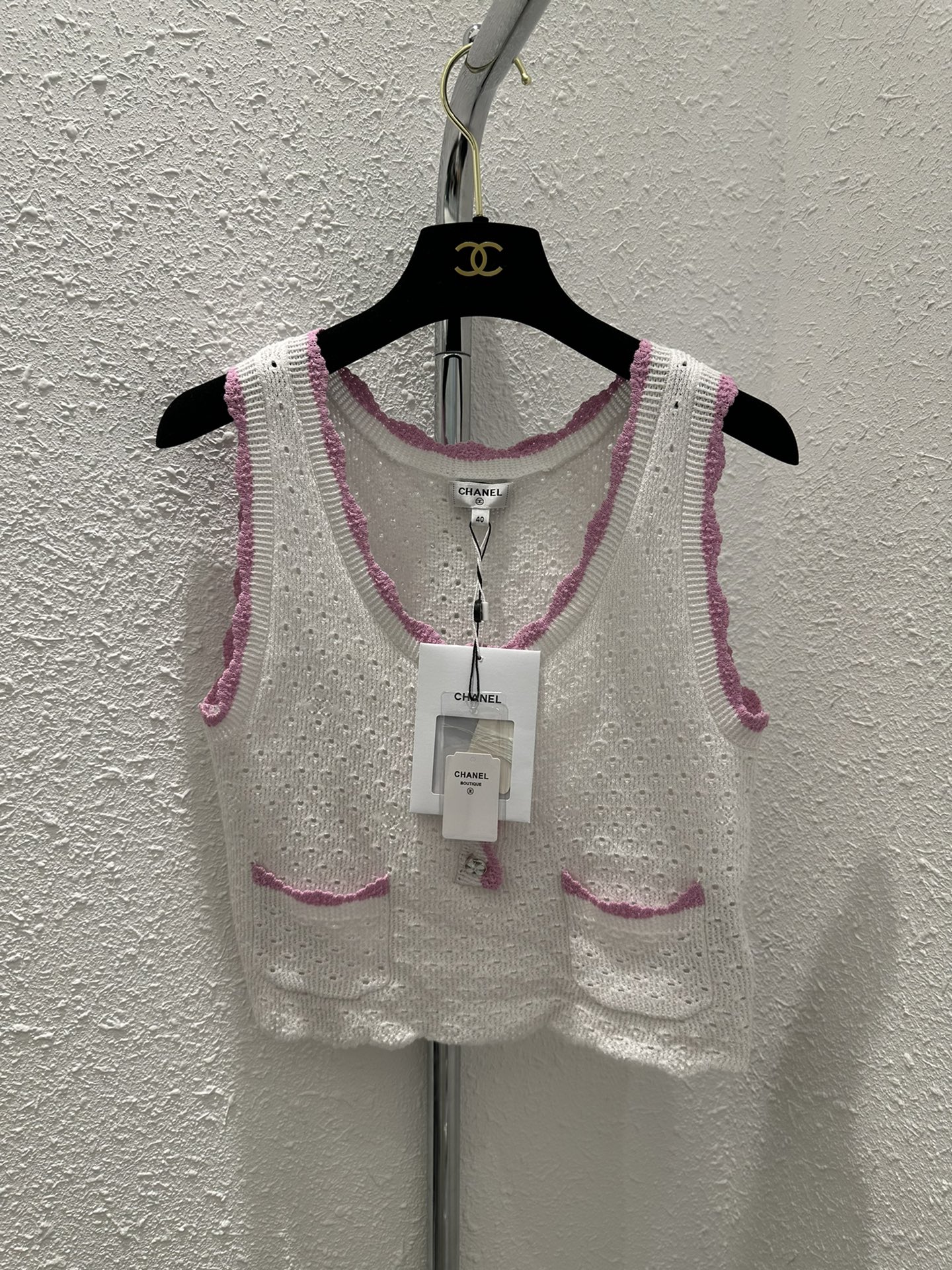 Chanel Clothing Tank Tops&Camis Best Wholesale Replica
 Openwork Knitting Spring/Summer Collection Vintage