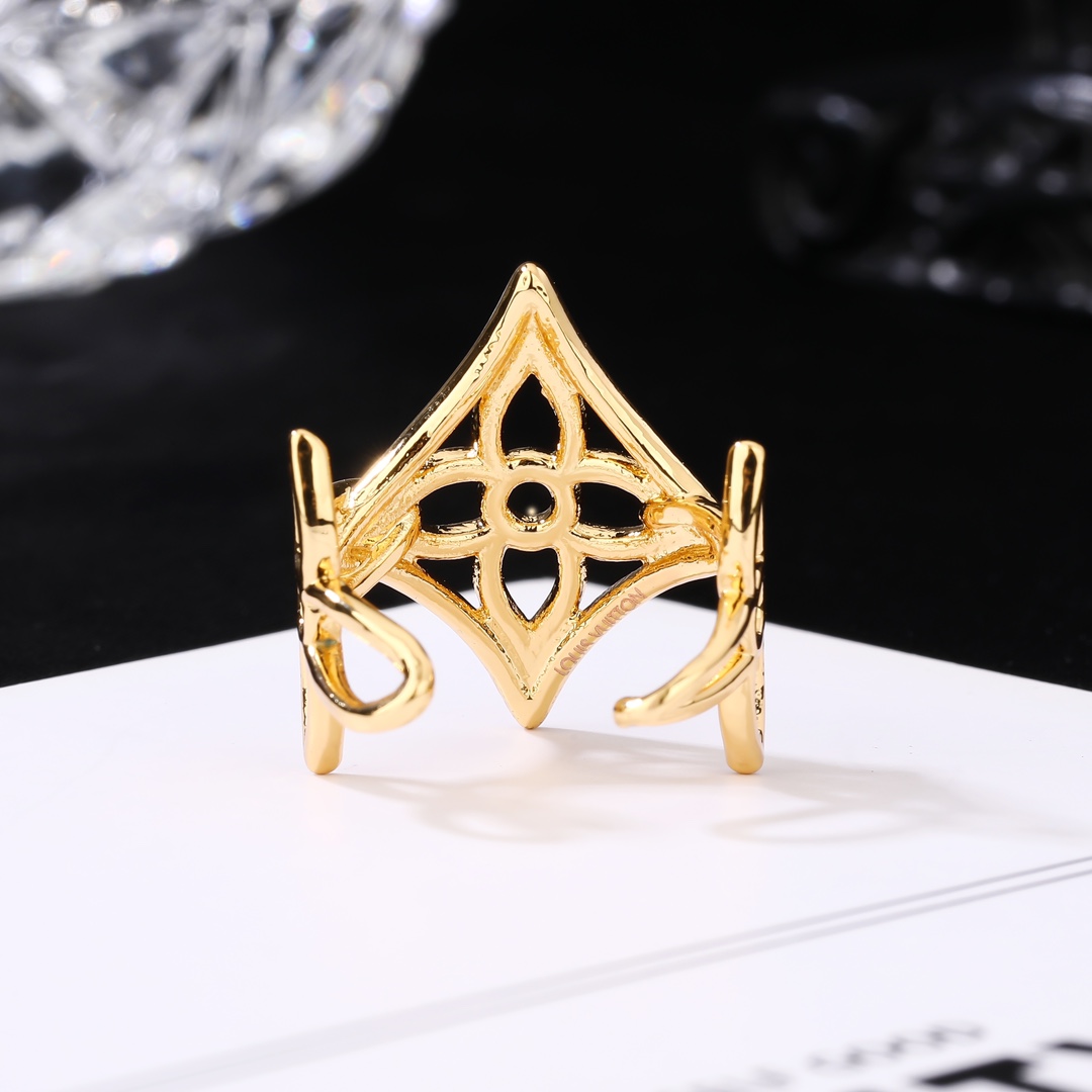 P175 LV LOUIS VITTION’S NEW RING SYNCHRONISED ON THE OFFICIAL NETWORK WITH NEW, REFINED, ORIGINAL BRASS MATERIAL - 图片 5