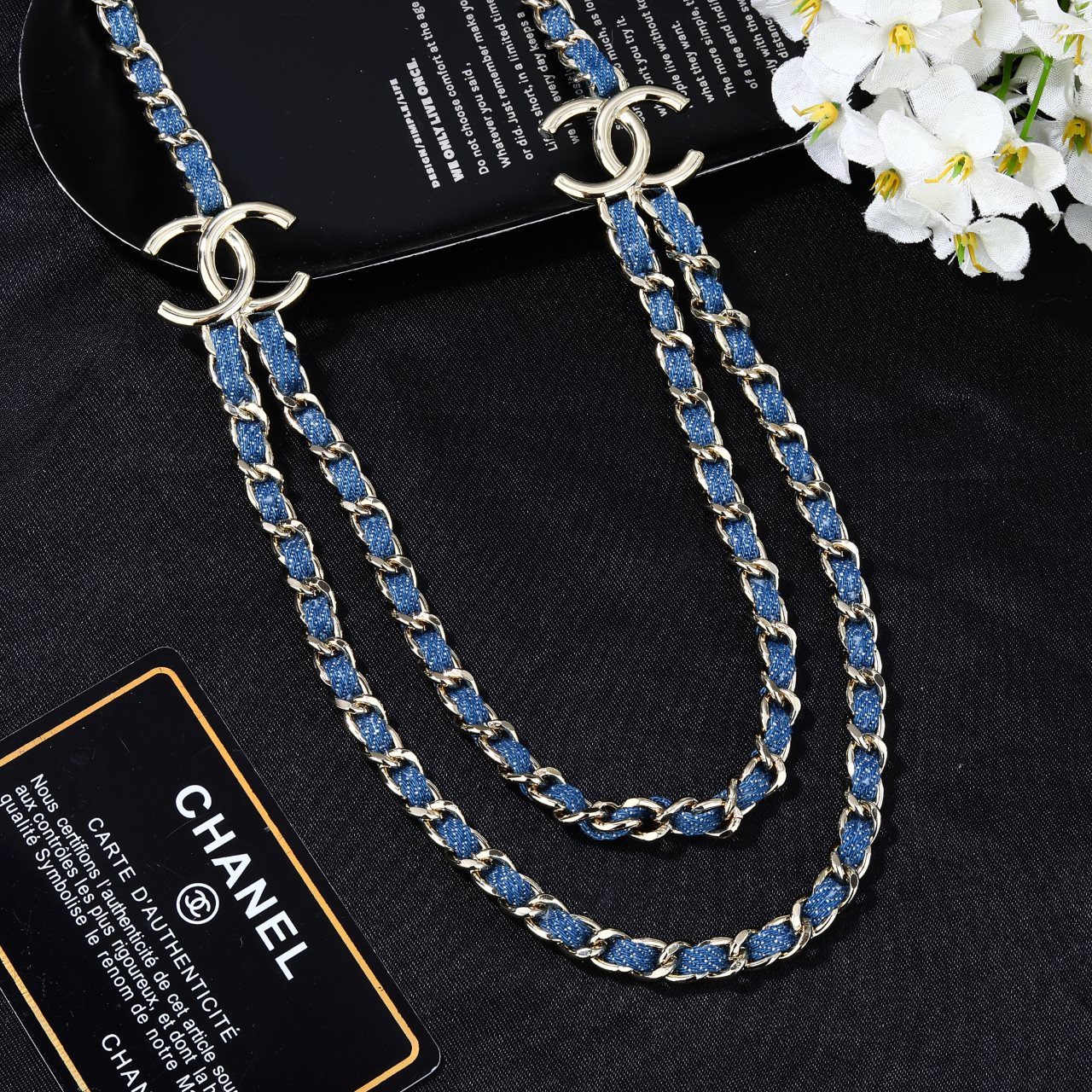 小香 Chanel 新品蓝色腰链 代购级别 一比一品质 香奈鹅 系列 经典cc logo 风格高级百搭 