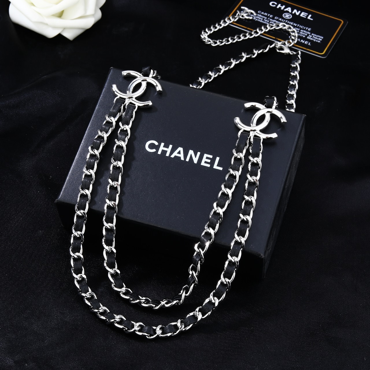 小香 Chanel 新品黑色腰链 代购级别 一比一品质 香奈鹅 系列 经典cc logo 风格高级百搭 