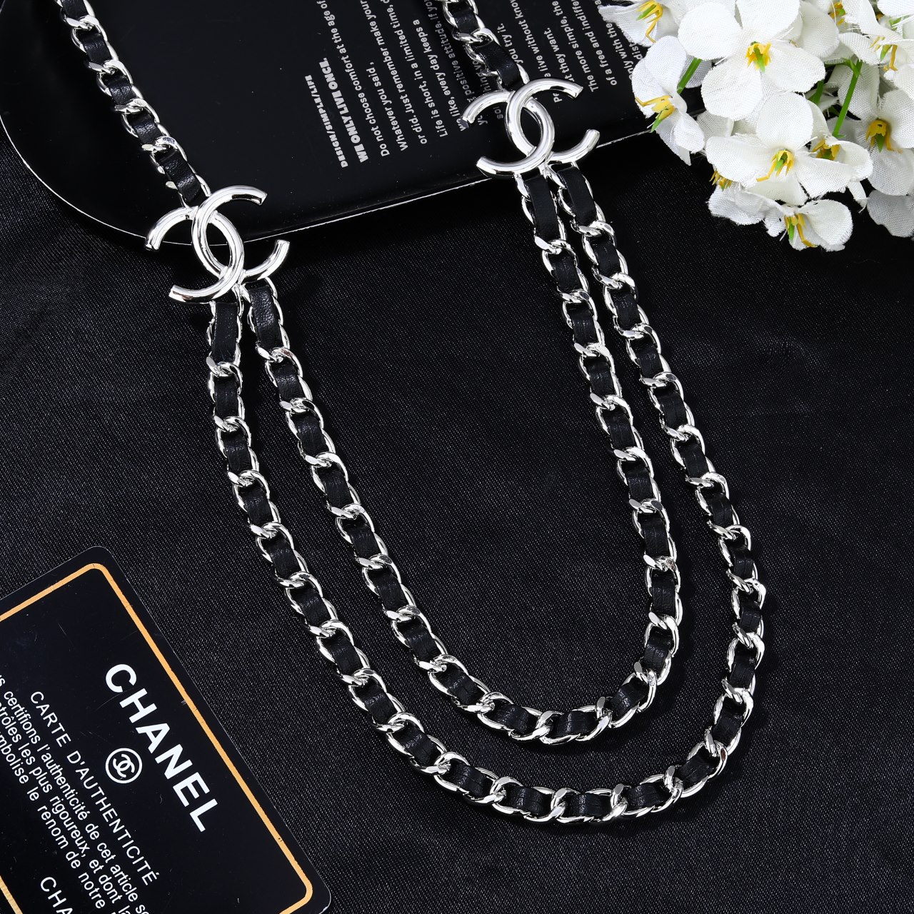 小香 Chanel 新品黑色腰链 代购级别 一比一品质 香奈鹅 系列 经典cc logo 风格高级百搭 