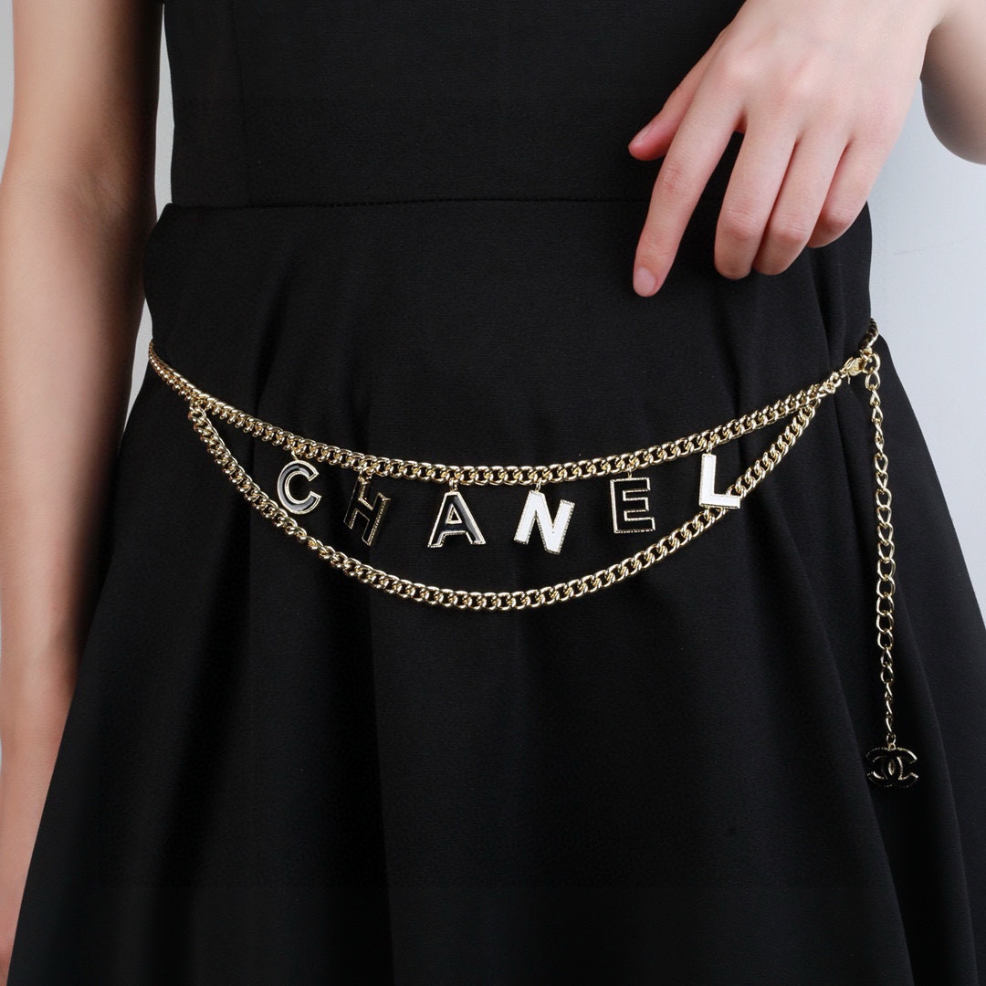 Chanel 小香 Chanel 新品黑白字母腰链
