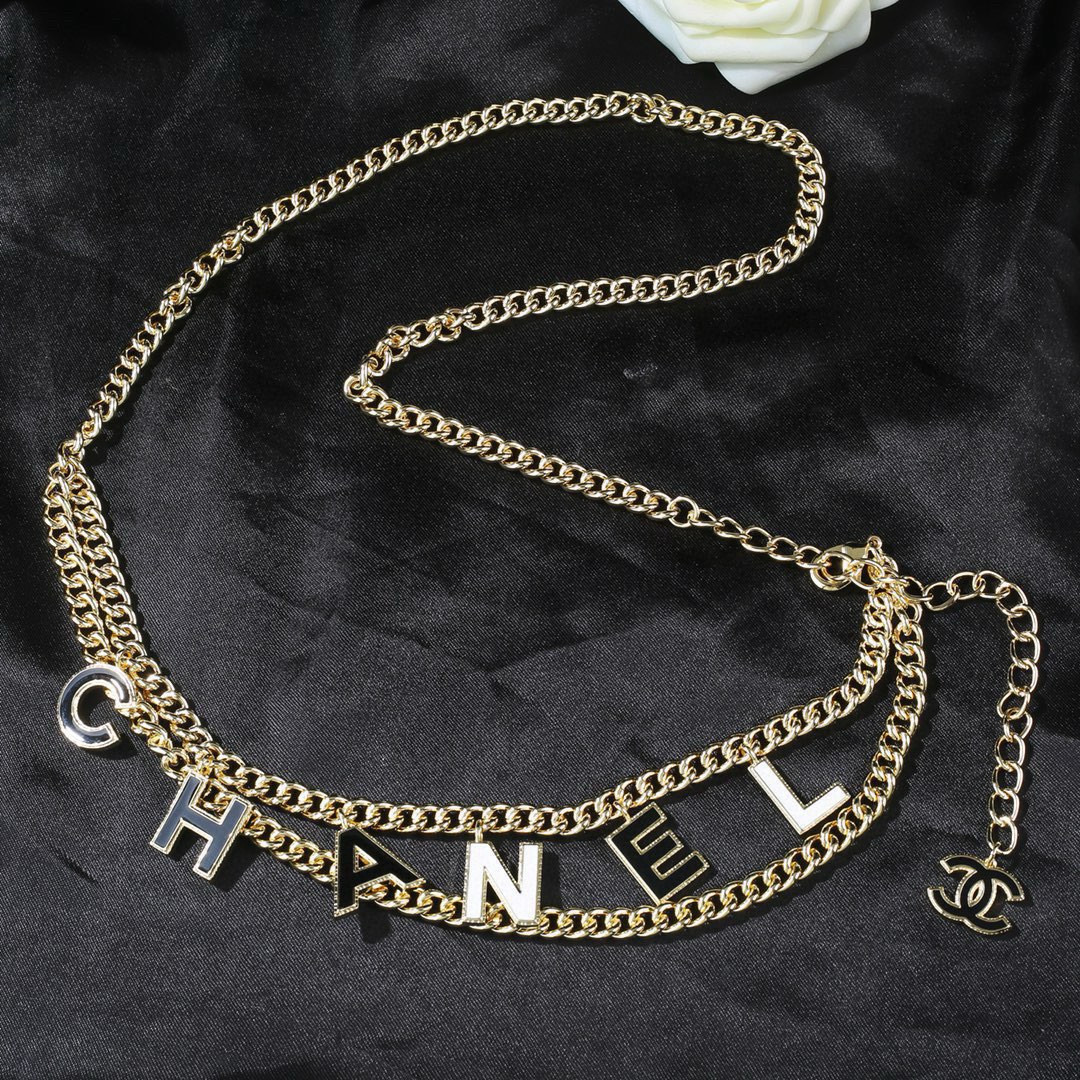 Chanel 小香 Chanel 新品黑白字母腰链