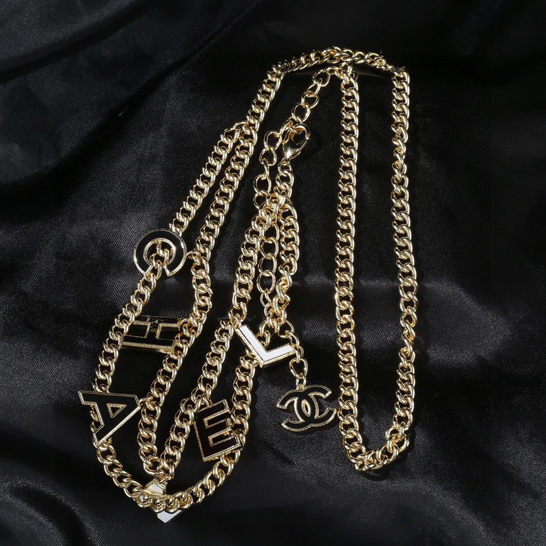 Chanel 小香 Chanel 新品黑白字母腰链
