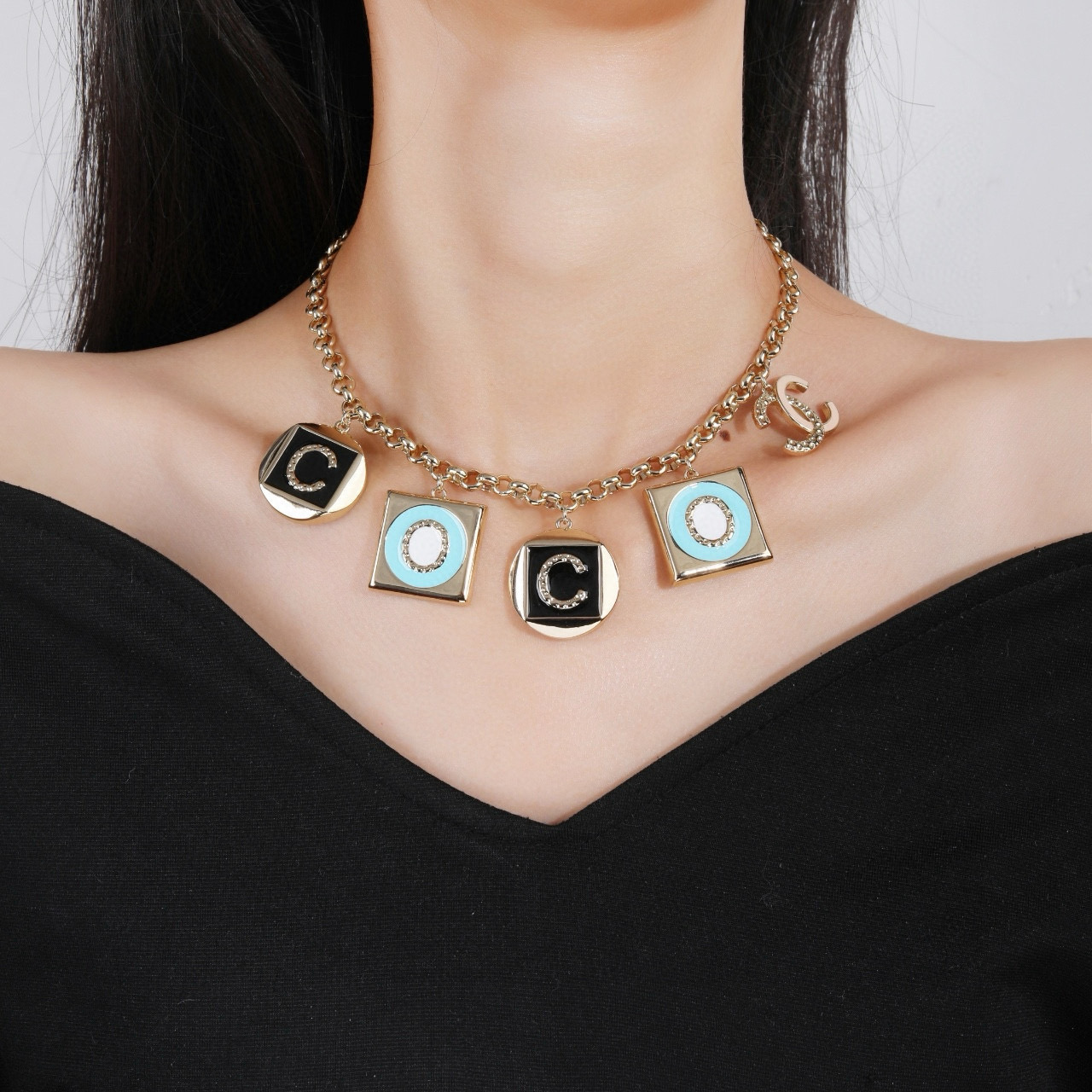 Chanel 香奈儿 Chanel 新款 项链 同步上新 双C精工打造 黄铜材质