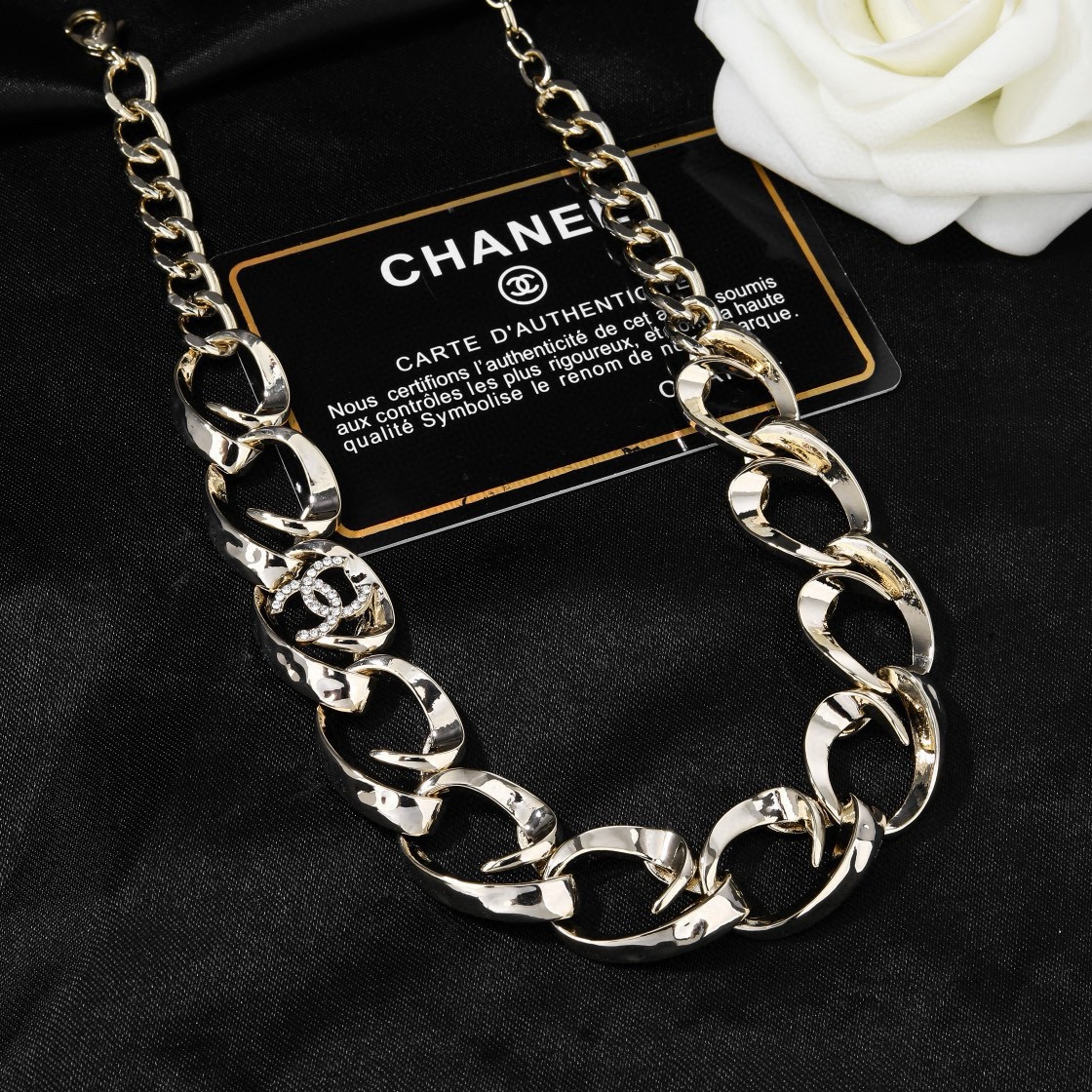 香奈儿 Chanel 新款 项链 专柜同步上新 双C精工打造原版一致黄铜材质