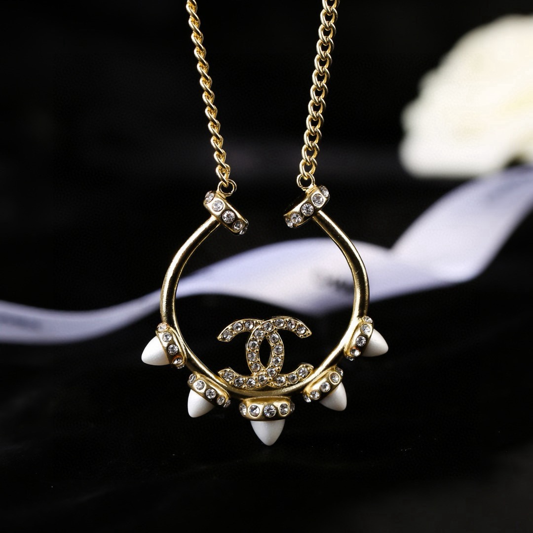 Chanel 复古金属中古项链 简约风格超级大气 小香双c颈链 代购级别 黄铜材质