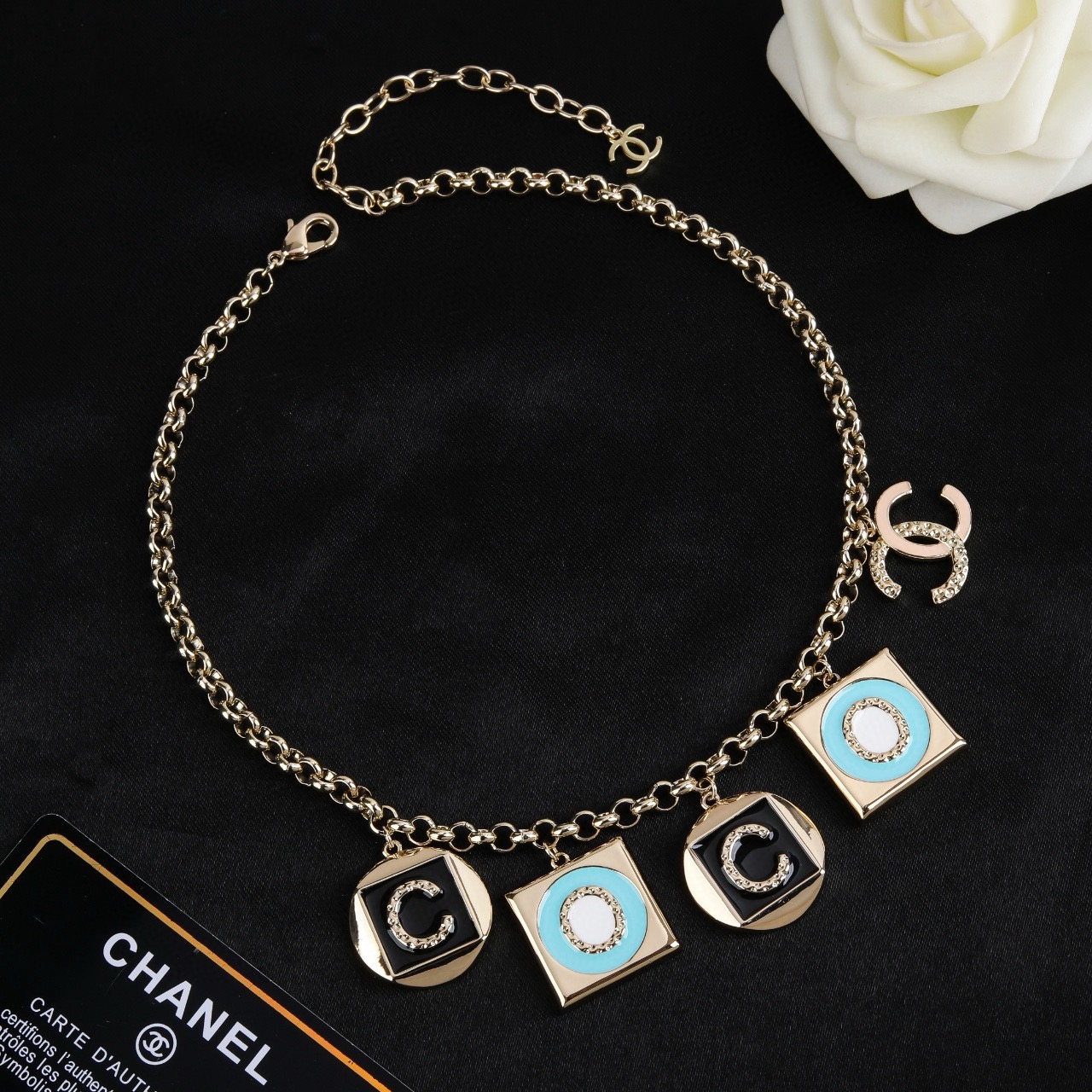 香奈儿 Chanel 新款 项链 专柜同步上新 双C精工打造原版一致黄铜材质