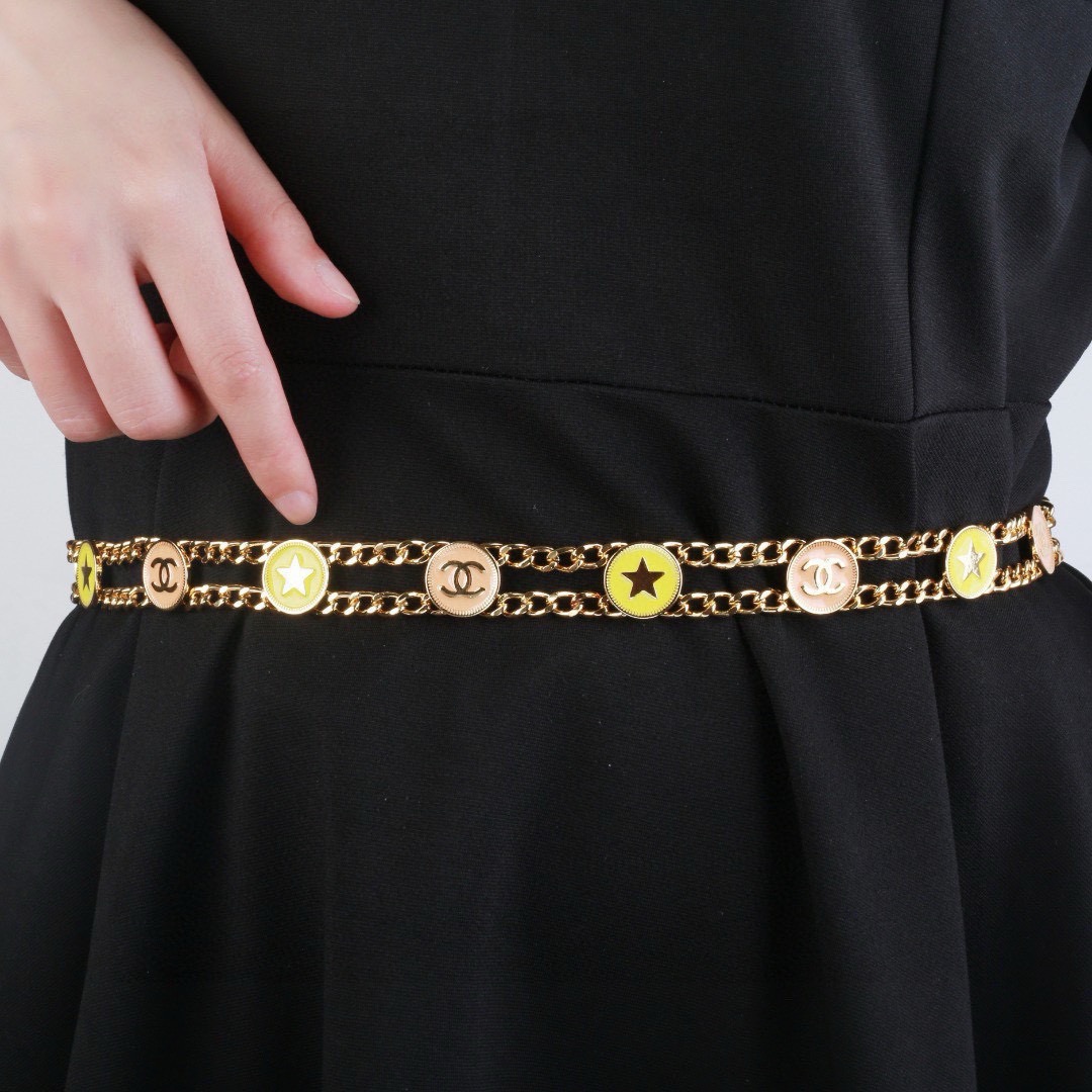 小香 Chanel 新品金币腰链 代购级别 一比一品质 香奈鹅 系列 经典cc logo 风格高级百搭 