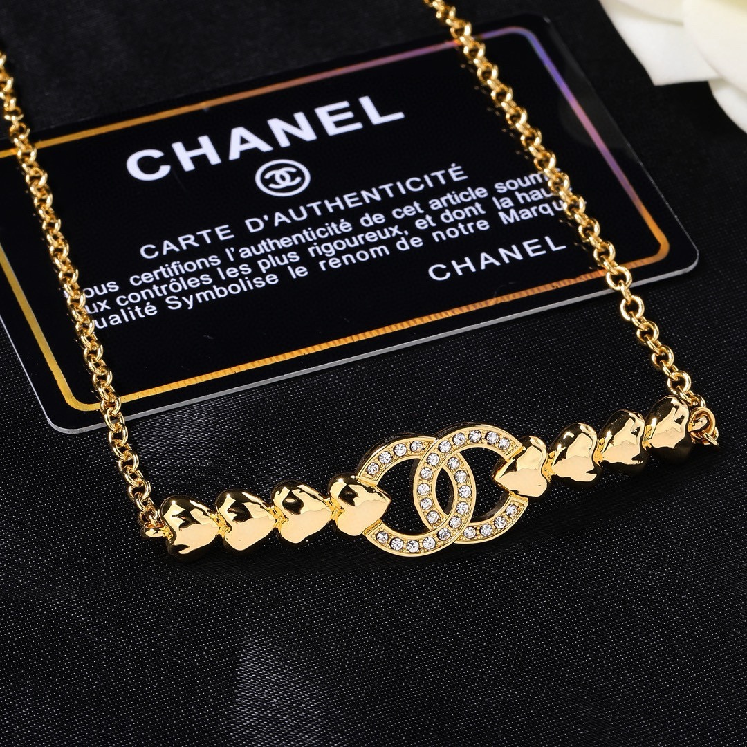 小香 Chanel 新款项链  专柜同步上新 双C项链 精工打造原版一致黄铜材质