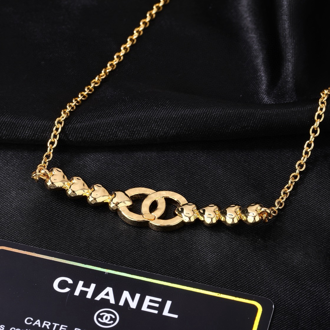 小香 Chanel 新款项链  专柜同步上新 双C项链 精工打造原版一致黄铜材质