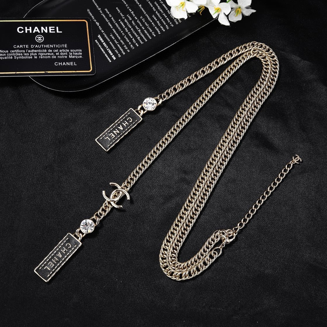 小香 Chanel 新款项链 腰链两戴 专柜同步上新 双C 精工打造原版一致黄铜材质