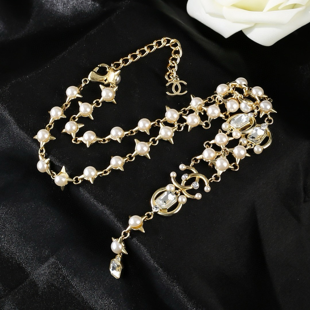小香 Chanel 2021 新款项链  专柜同步上新 双C项链 精工打造原版一致黄铜材质