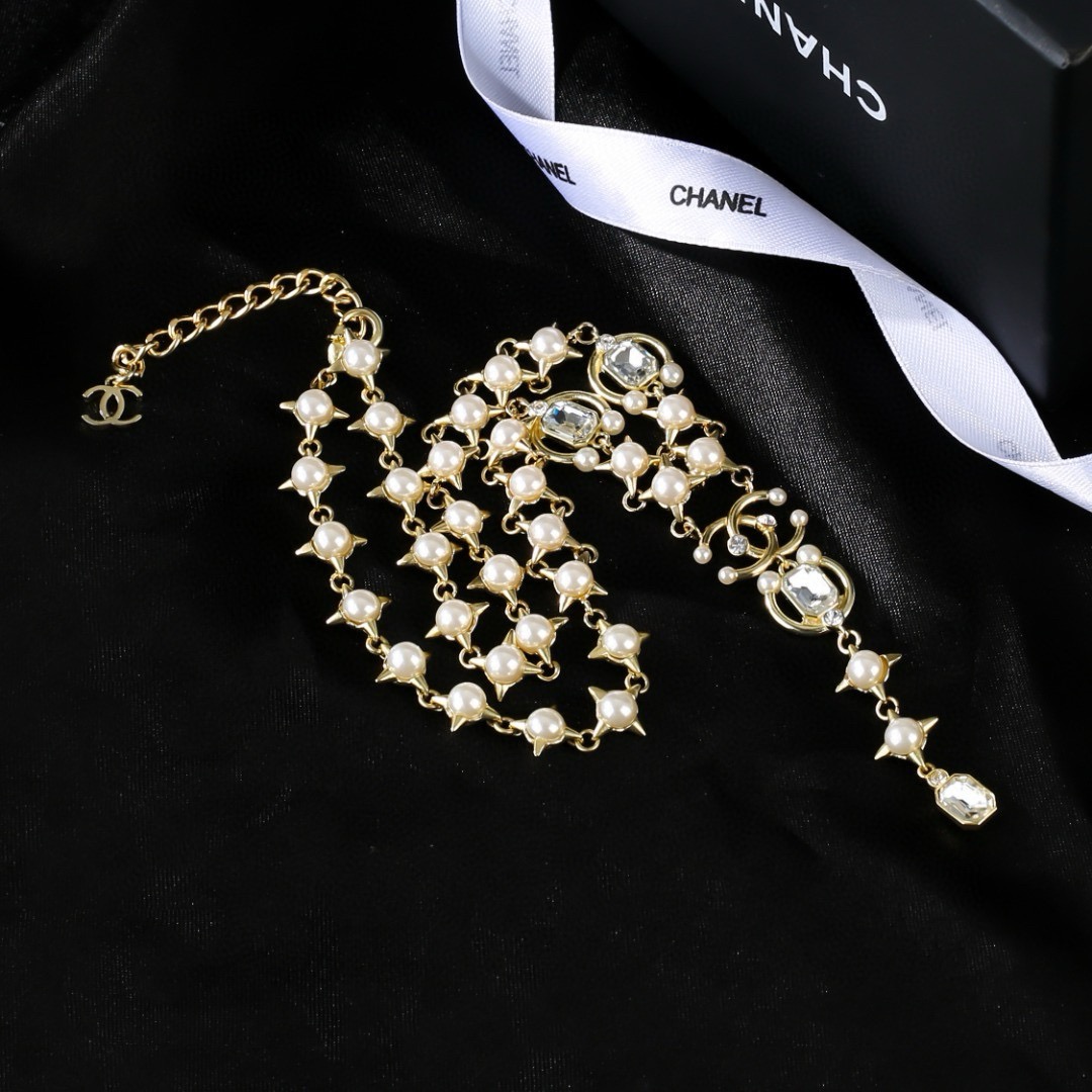 小香 Chanel 2021 新款项链  专柜同步上新 双C项链 精工打造原版一致黄铜材质