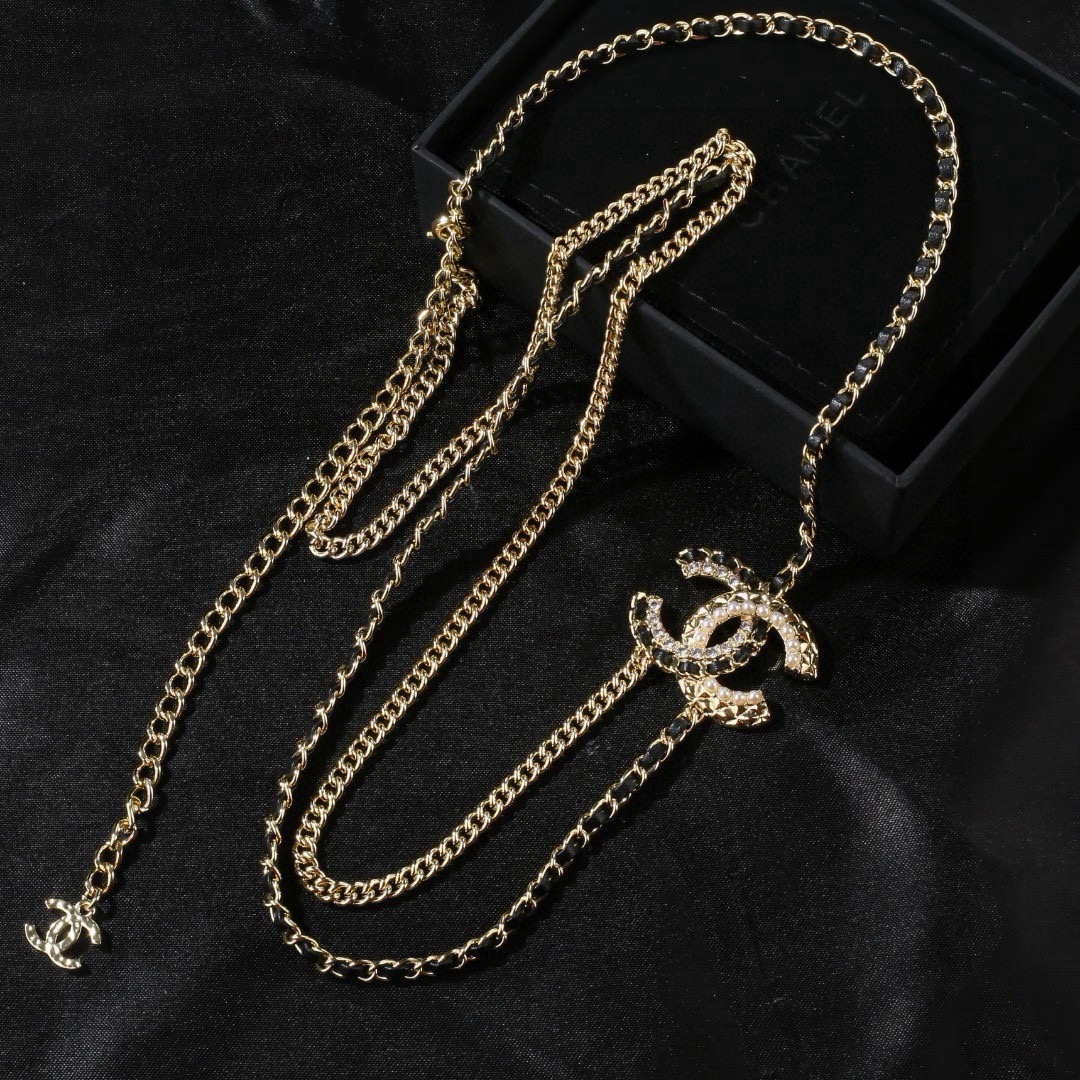 小香 Chanel 新品小羊皮双C腰链 代购级别 一比一品质 香奈鹅 系列 经典cc logo 风格高级