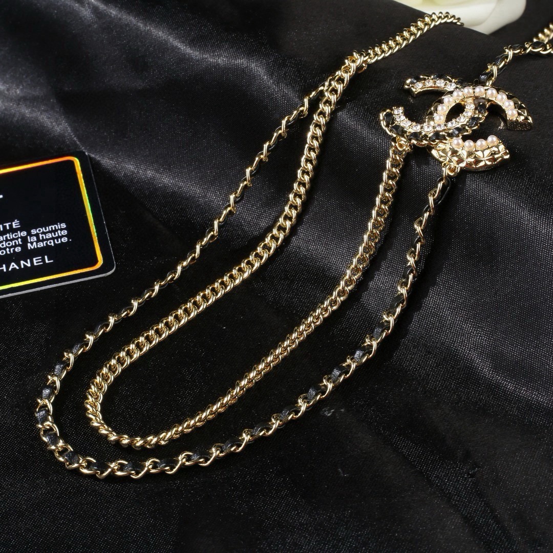 小香 Chanel 新品小羊皮双C腰链 代购级别 一比一品质 香奈鹅 系列 经典cc logo 风格高级