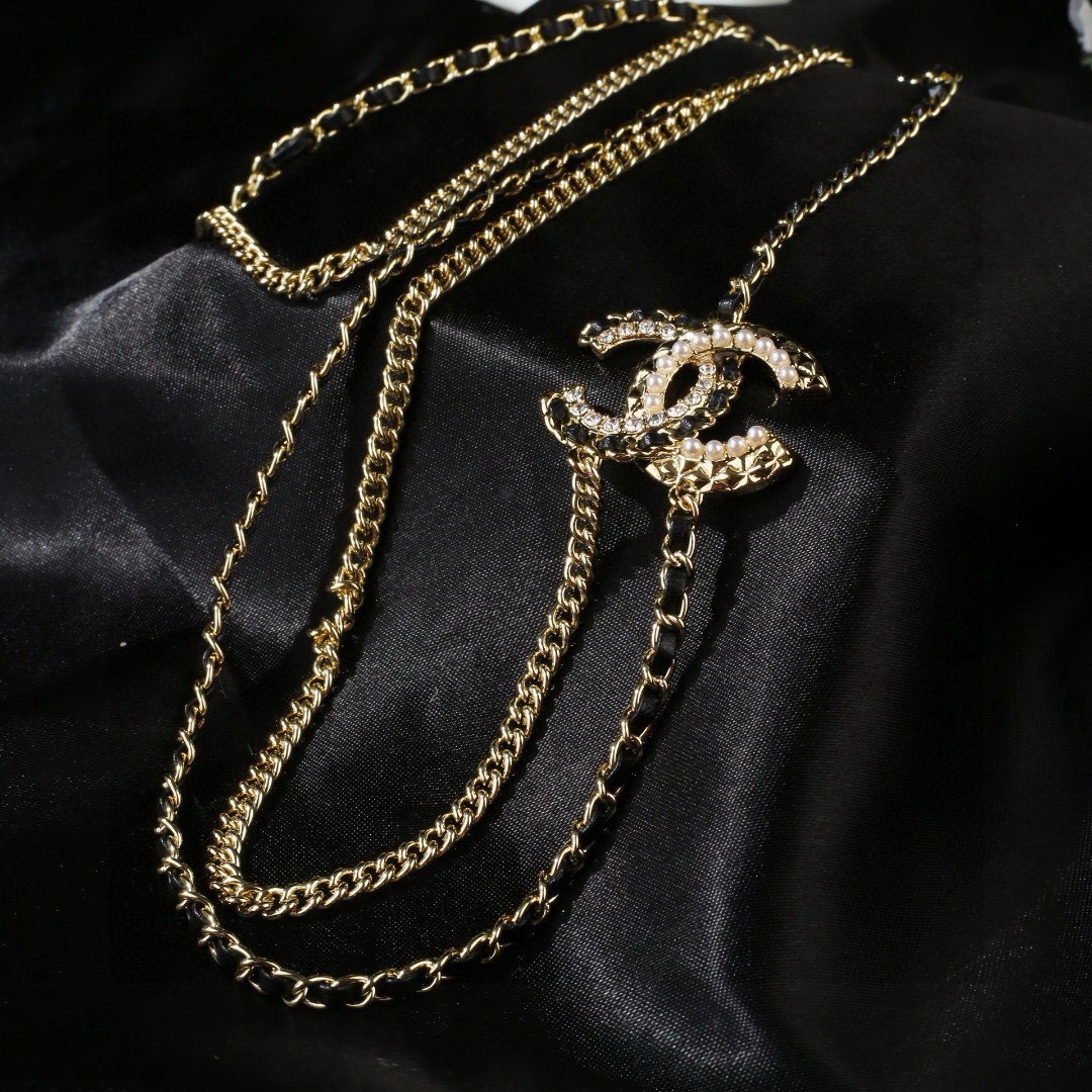 小香 Chanel 新品小羊皮双C腰链 代购级别 一比一品质 香奈鹅 系列 经典cc logo 风格高级