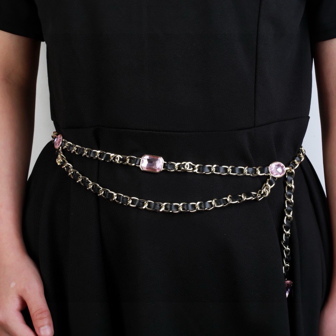 小香 Chanel 新品 字母腰链 代购级别 一比一品质 香奈鹅 系列 方形 经典cc logo 风格高