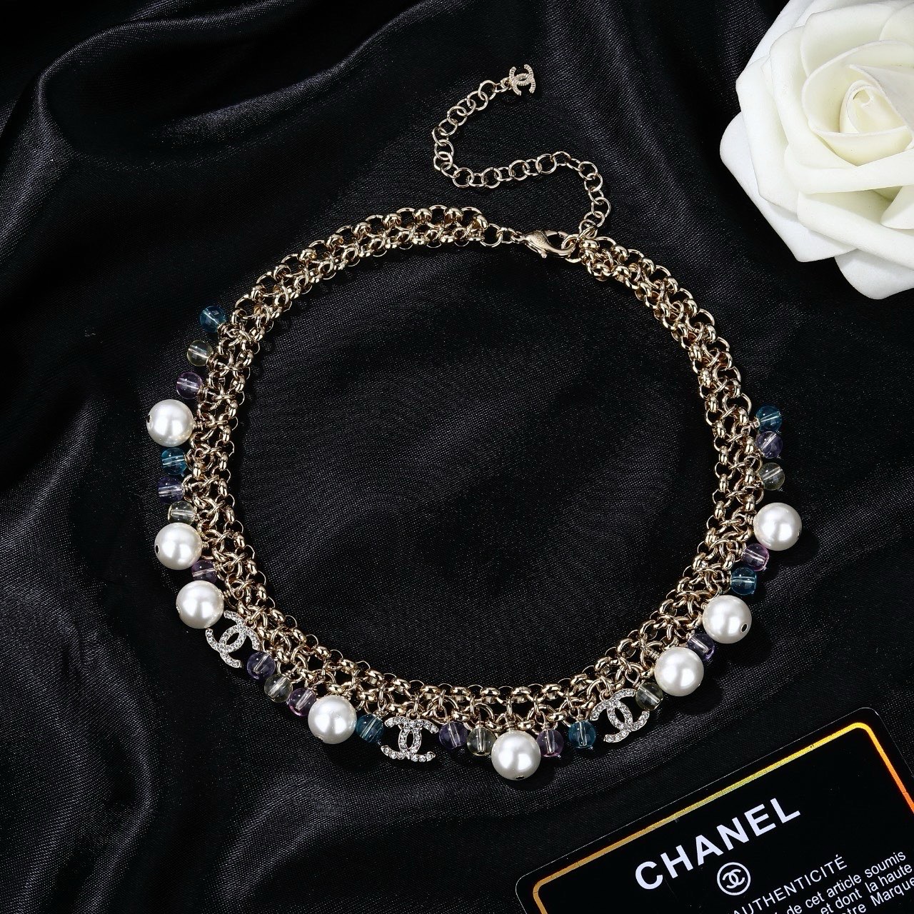 香奈儿 Chanel 新款 项链 专柜同步上新 双C精工打造原版一致黄铜材质