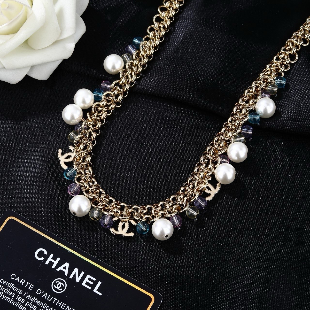 香奈儿 Chanel 新款 项链 专柜同步上新 双C精工打造原版一致黄铜材质