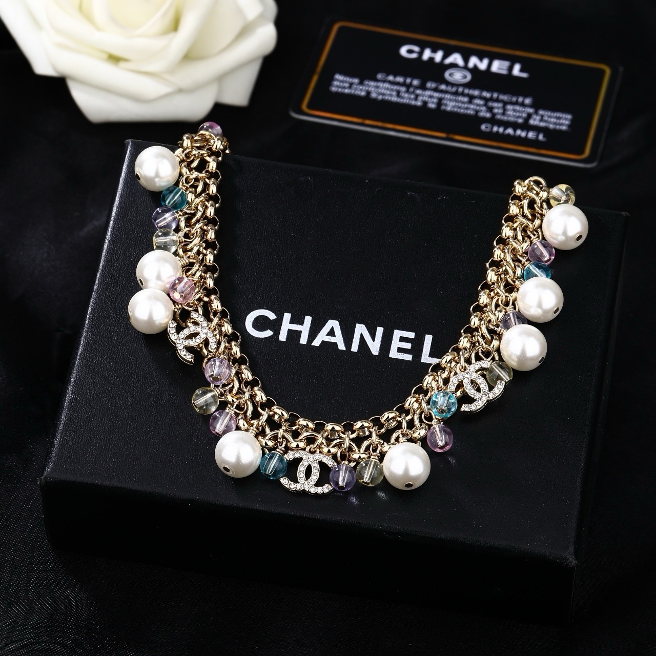 香奈儿 Chanel 新款 项链 专柜同步上新 双C精工打造原版一致黄铜材质