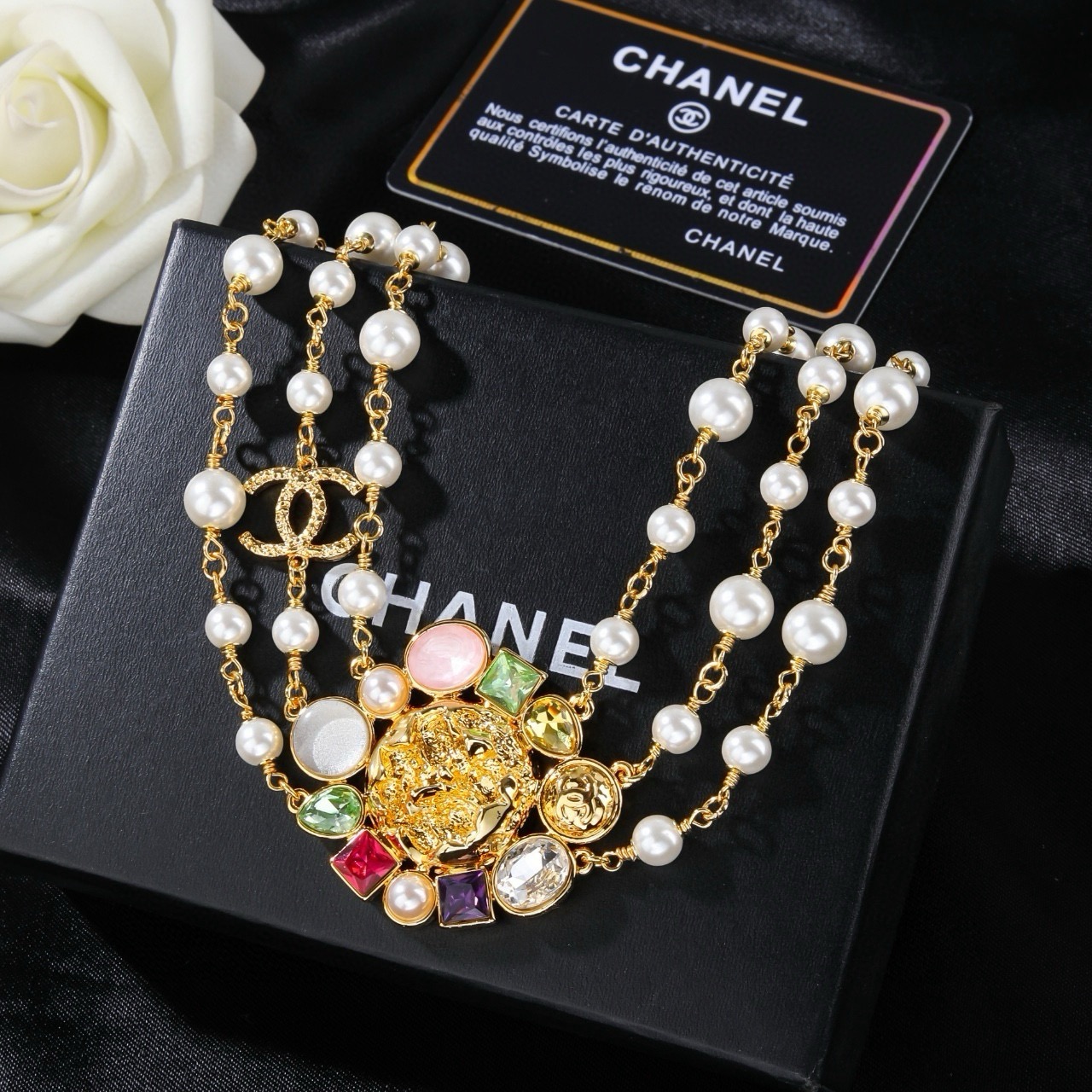 香奈儿 Chanel 新款 项链 专柜同步上新 双C精工打造原版一致黄铜材质