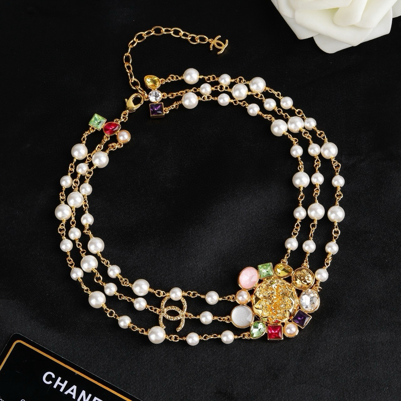 香奈儿 Chanel 新款 项链 专柜同步上新 双C精工打造原版一致黄铜材质