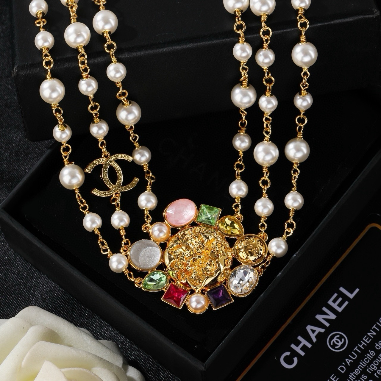 香奈儿 Chanel 新款 项链 专柜同步上新 双C精工打造原版一致黄铜材质
