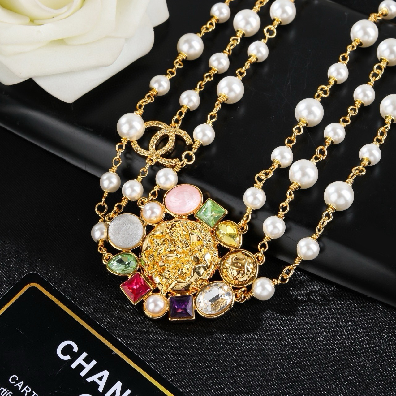 香奈儿 Chanel 新款 项链 专柜同步上新 双C精工打造原版一致黄铜材质