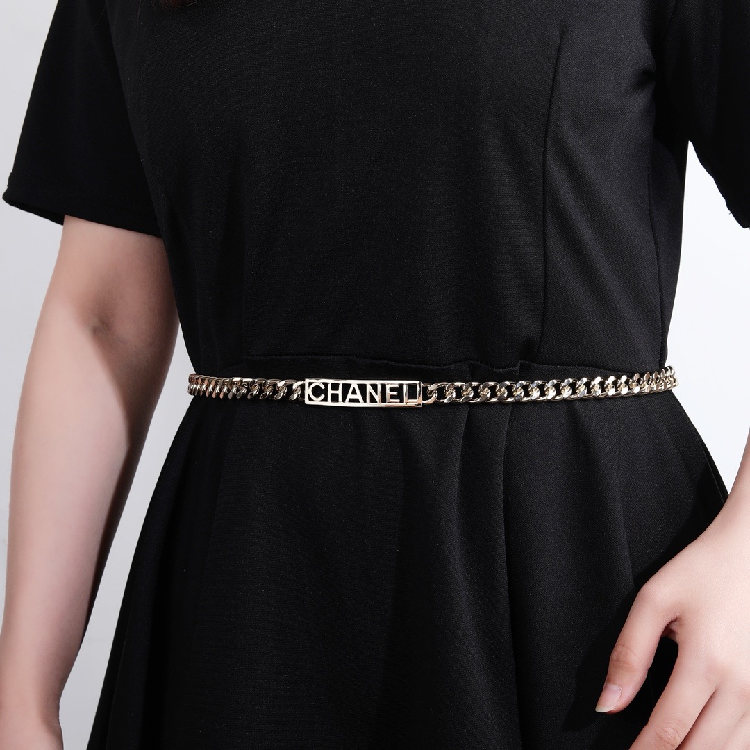 小香 Chanel 2023新款腰链 专柜同步上新 双C项链 精工打造原版一致黄铜材质