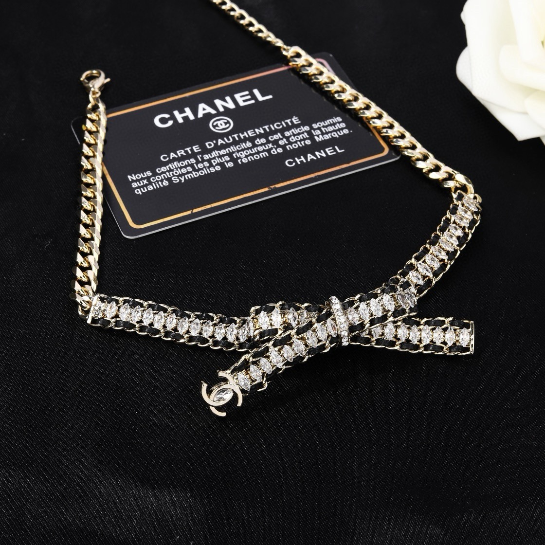 小香 Chanel 新款项链  专柜同步上市 双C 颈链 锁骨链 精工打造原版一致黄铜材质
