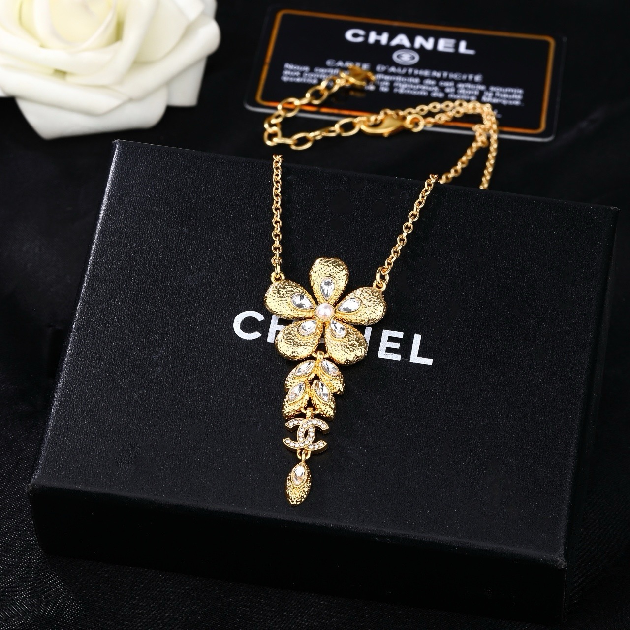 香奈儿 Chanel 新款 项链 专柜同步上新 双C精工打造原版一致黄铜材质