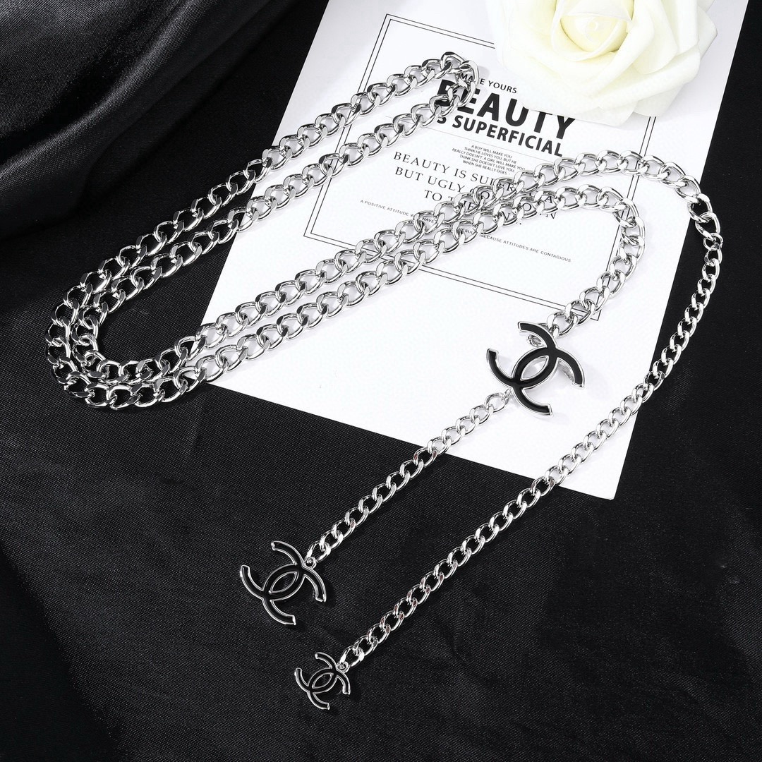 （银色）Chanel 小香腰链 采用原版一致黄铜材质 电镀18K金 超级重工的一款腰链 力求完美 做到1